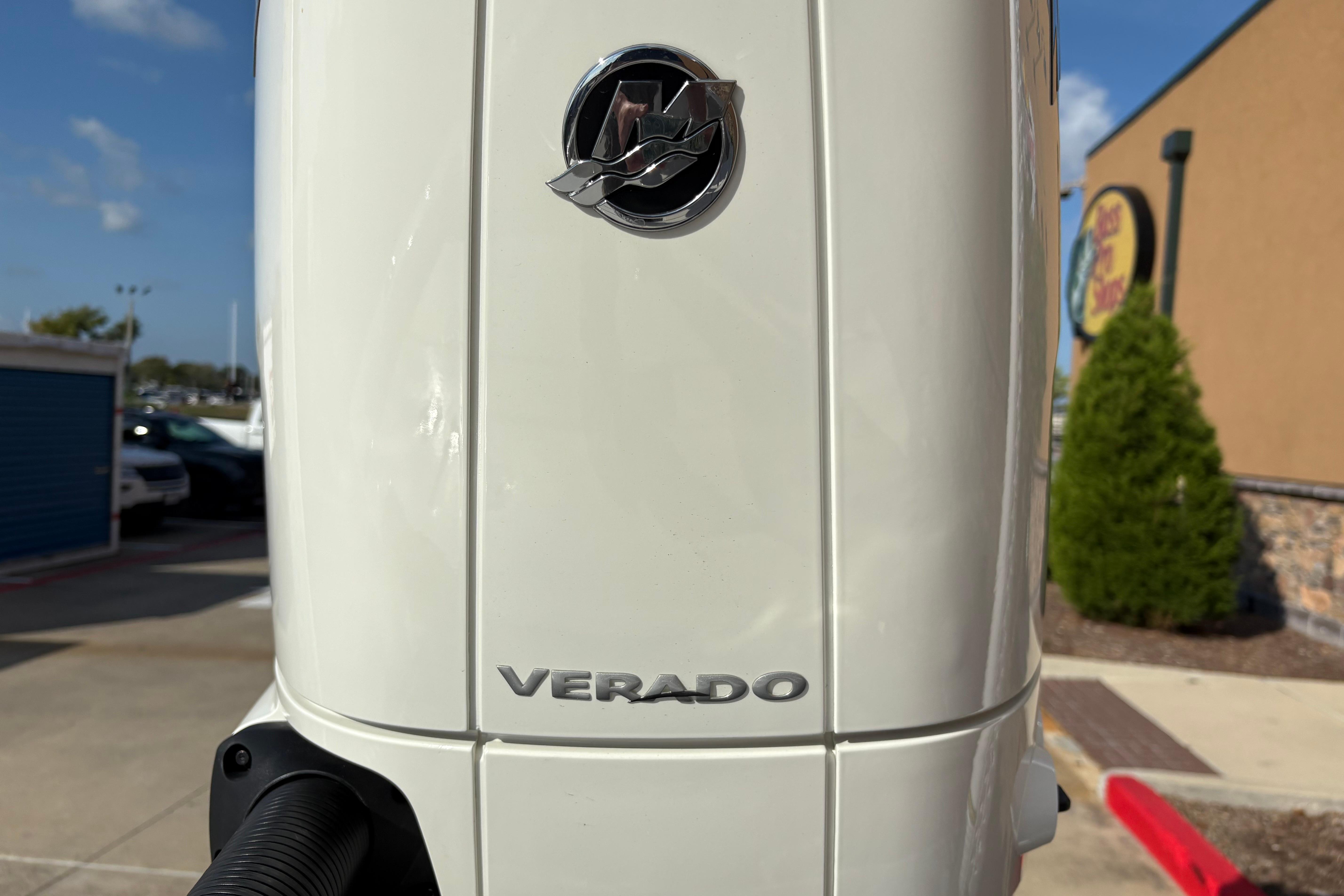 Close-up of a Verado engine on a 2026 Ranger 2510 Bay boat.