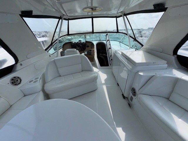 Interior of a 2002 Carver 570 Voyager Pilothouse yacht.