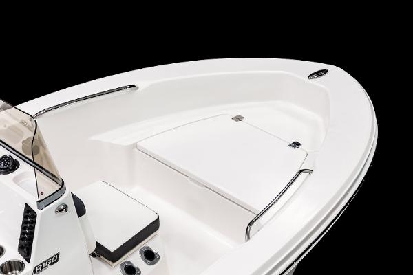 Manufacturer Provided Image: 2026 Robalo R160 Center Console boat, sleek white design, spacious deck, modern features.