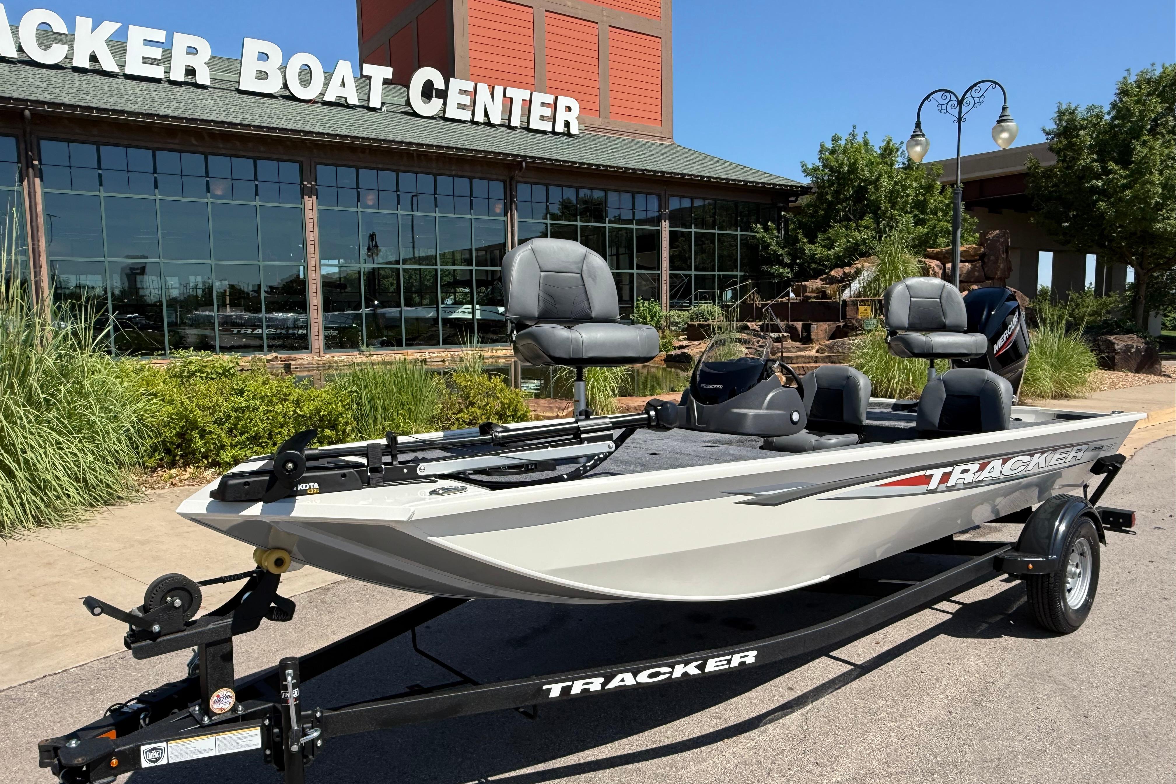 2026 Tracker Pro 170 boat displayed at Tracker Boat Center.