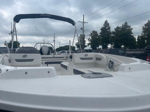 2022 Hurricane SS185 OB boat with spacious seating and canopy.