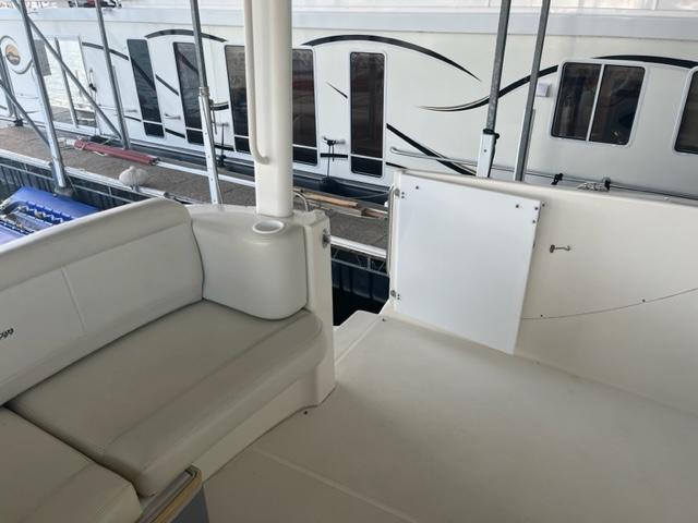 Interior seating area of a 2002 Silverton 39 Motor Yacht.