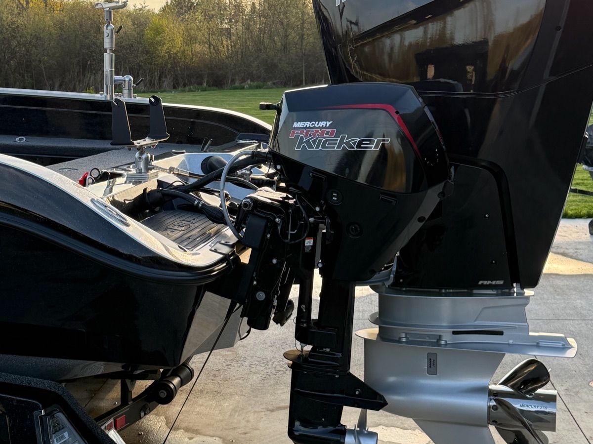 2024 Ranger 622FS Pro boat with Mercury Pro Kicker motor.