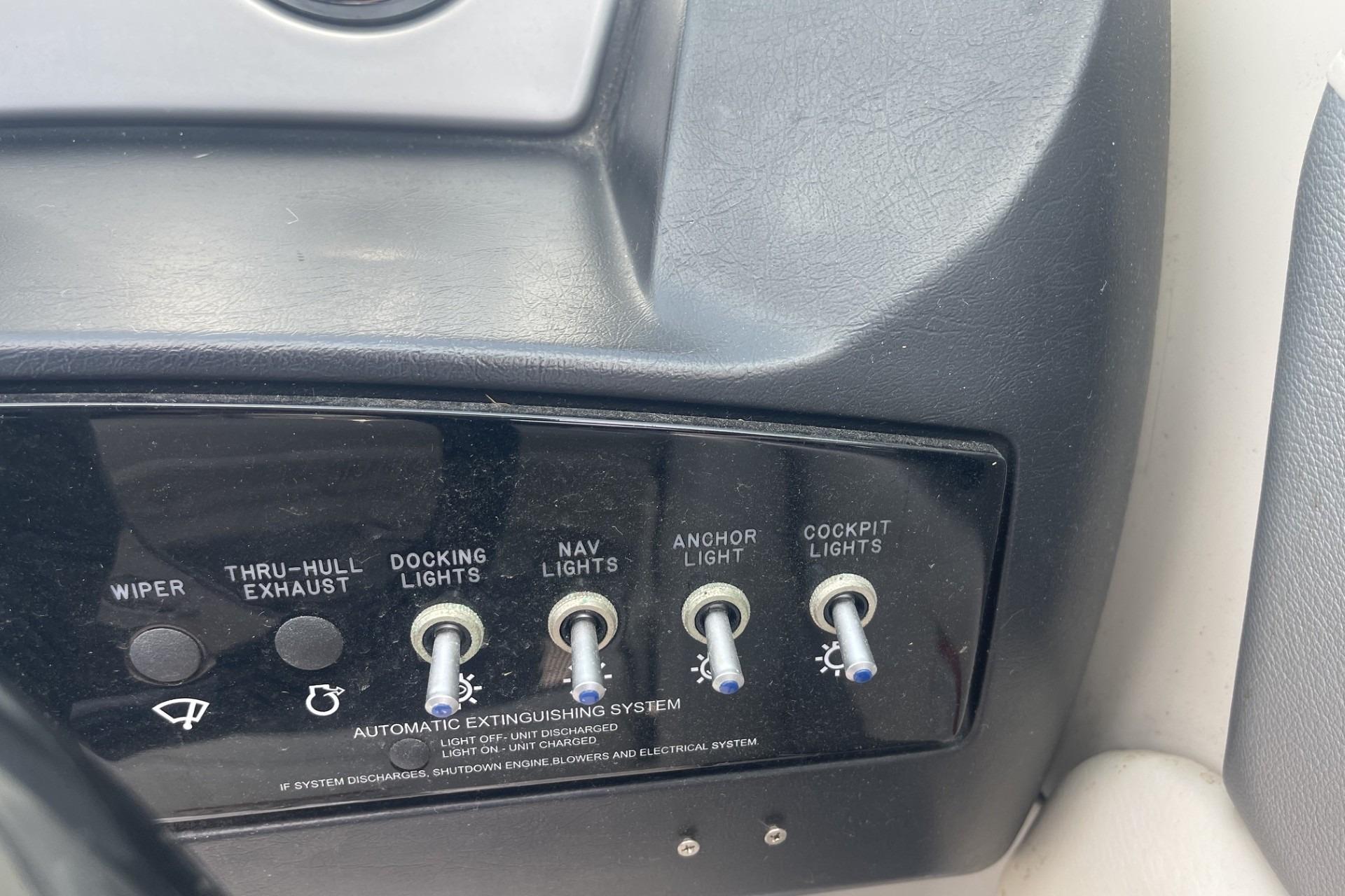 Control panel of a 2010 Sea Ray 230 Bow Rider Select boat.