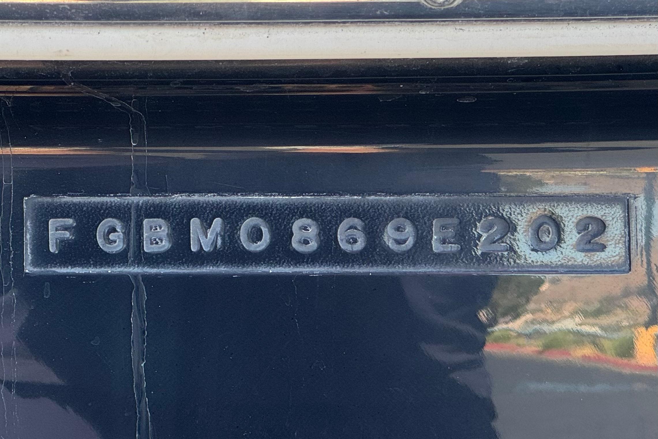 Hull identification number on 2002 Chaparral 186 SSi boat.