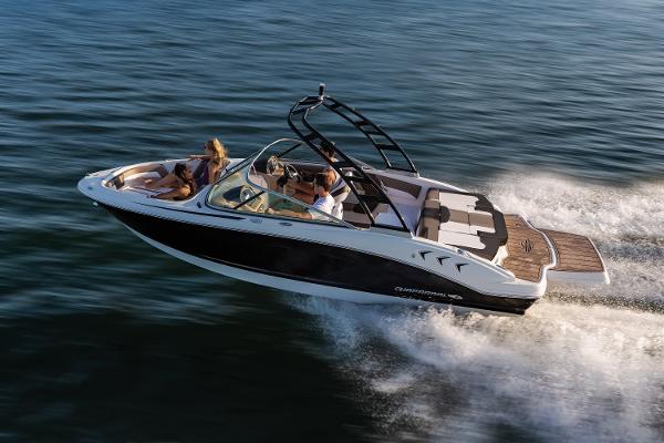 Manufacturer Provided Image: 2025 Chaparral 21 SSi speedboat cruising on open water.
