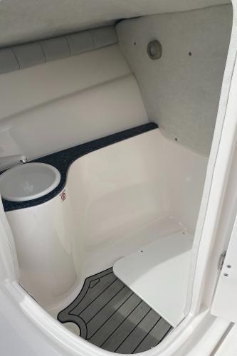 2020 Sea Fox 226 Traveler boat interior cabin with sink.