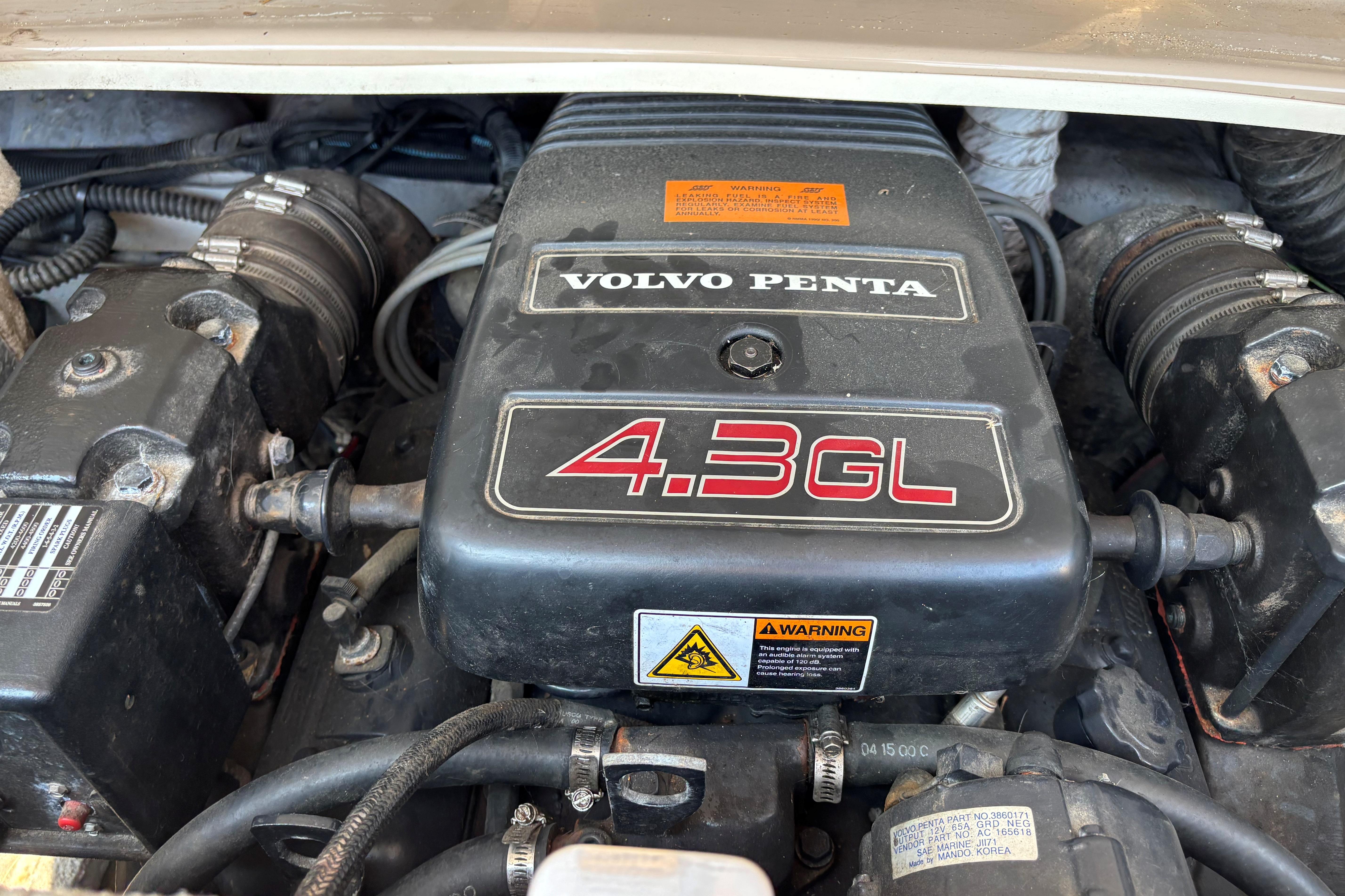 Volvo Penta 4.3GL engine in a 2001 Crownline 18' boat.