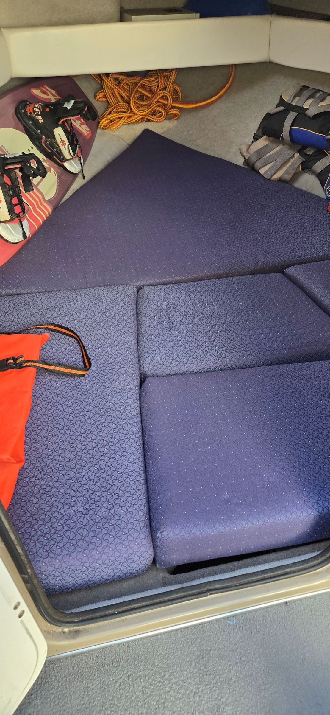 Interior of a 2004 Bayliner B210 Classic boat.