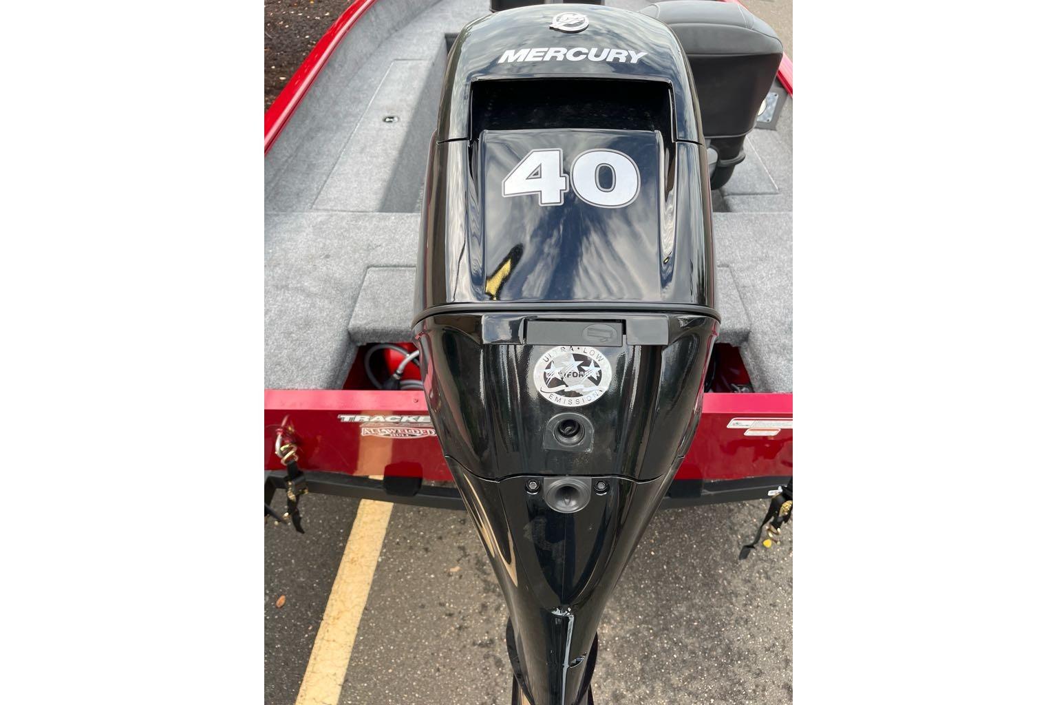 2026 Tracker Super Guide V-16 T with Mercury 40 HP outboard motor.
