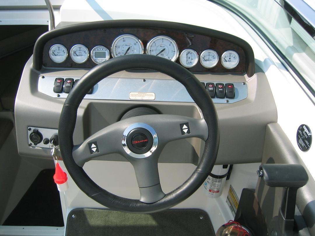 Dashboard of a 2008 Regal 2250 Cuddy boat.