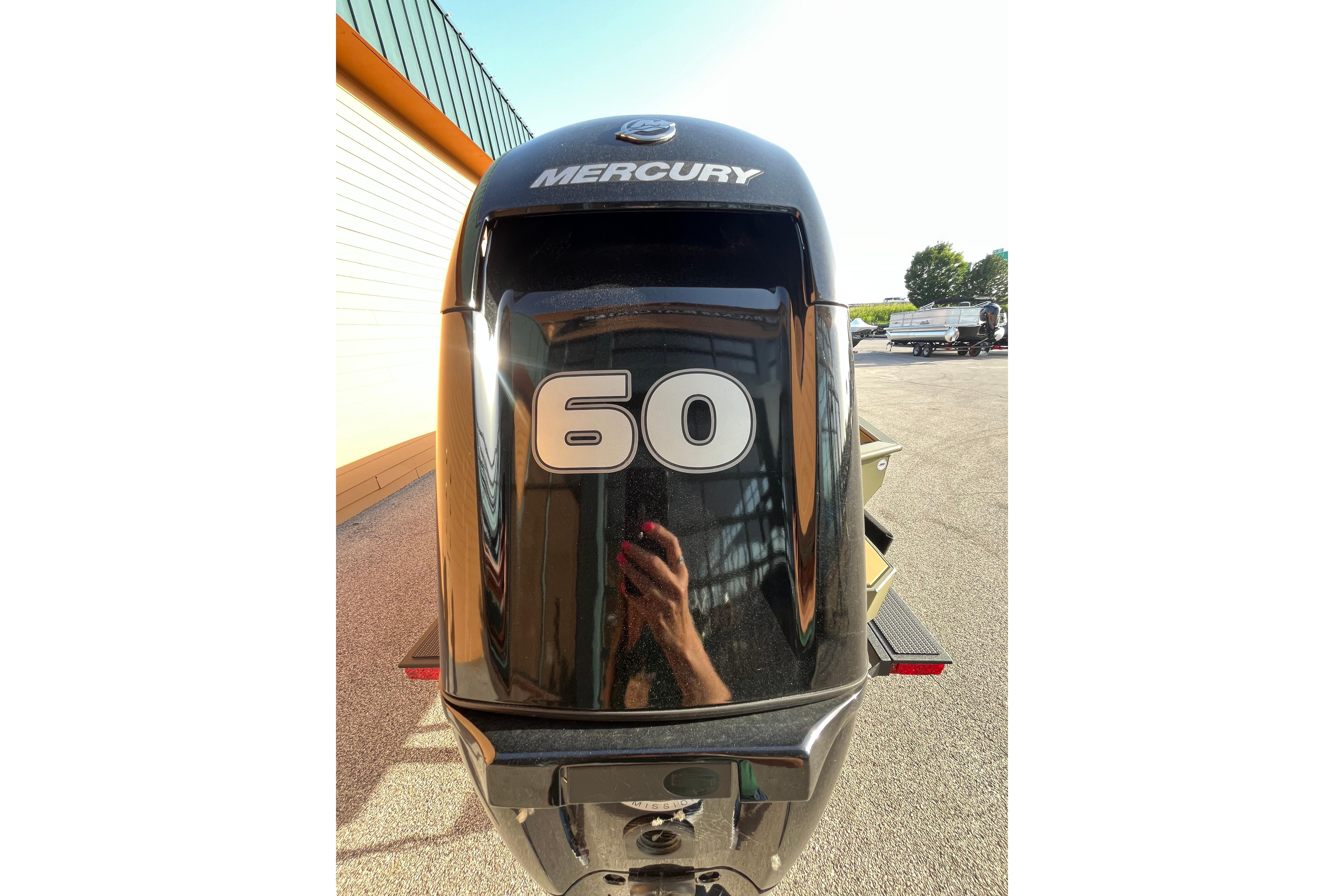 2026 Tracker Grizzly 1756 T Marsh with Mercury 60 horsepower outboard motor.