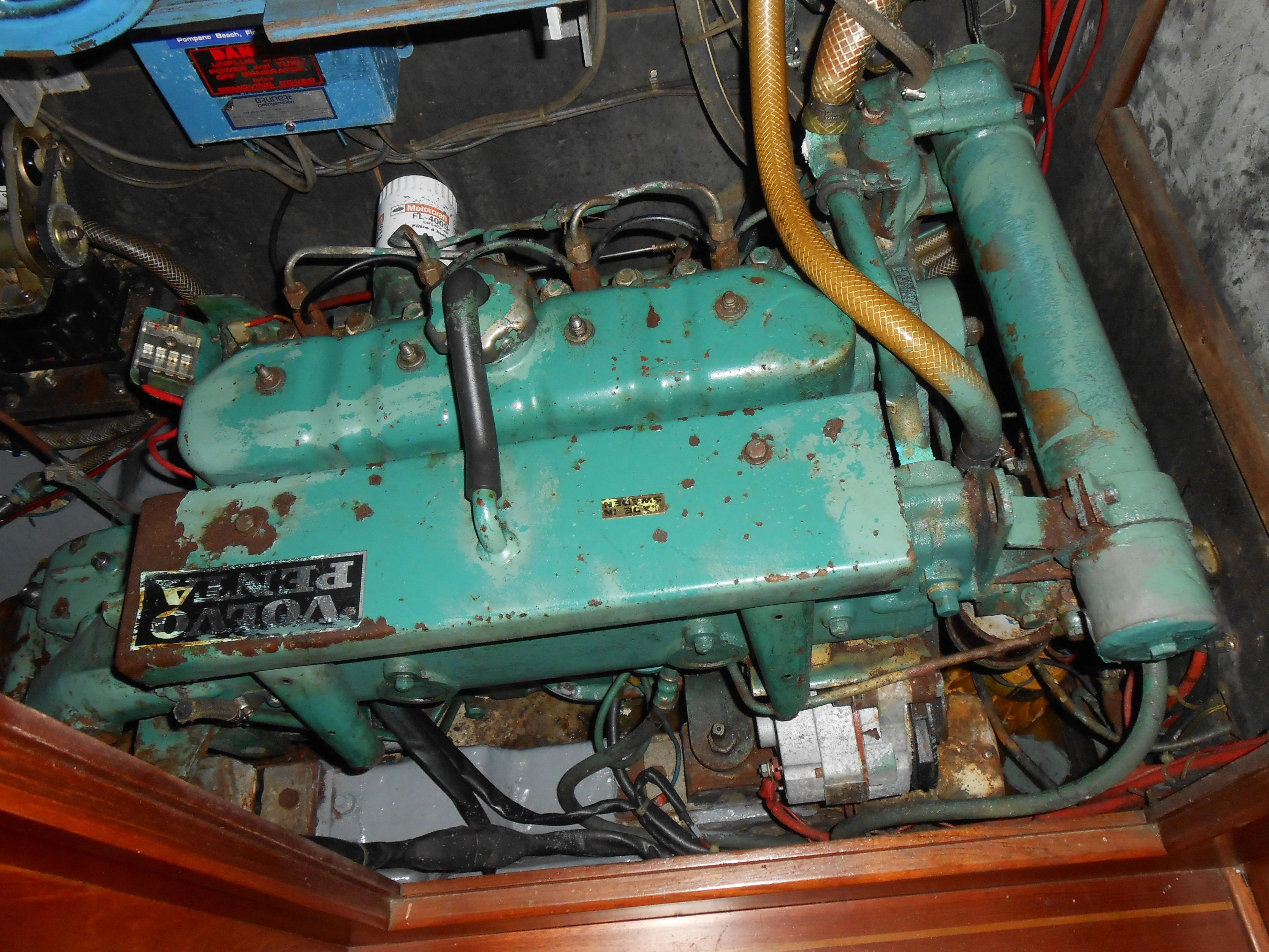 Volvo Penta engine in a 1985 Contest 41 Ketch yacht.