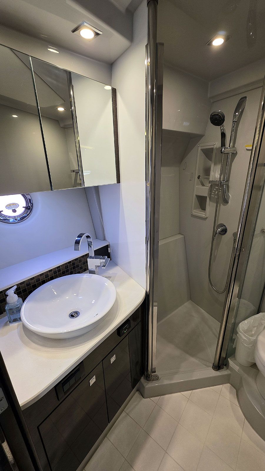 Master Head Vanity and Shower