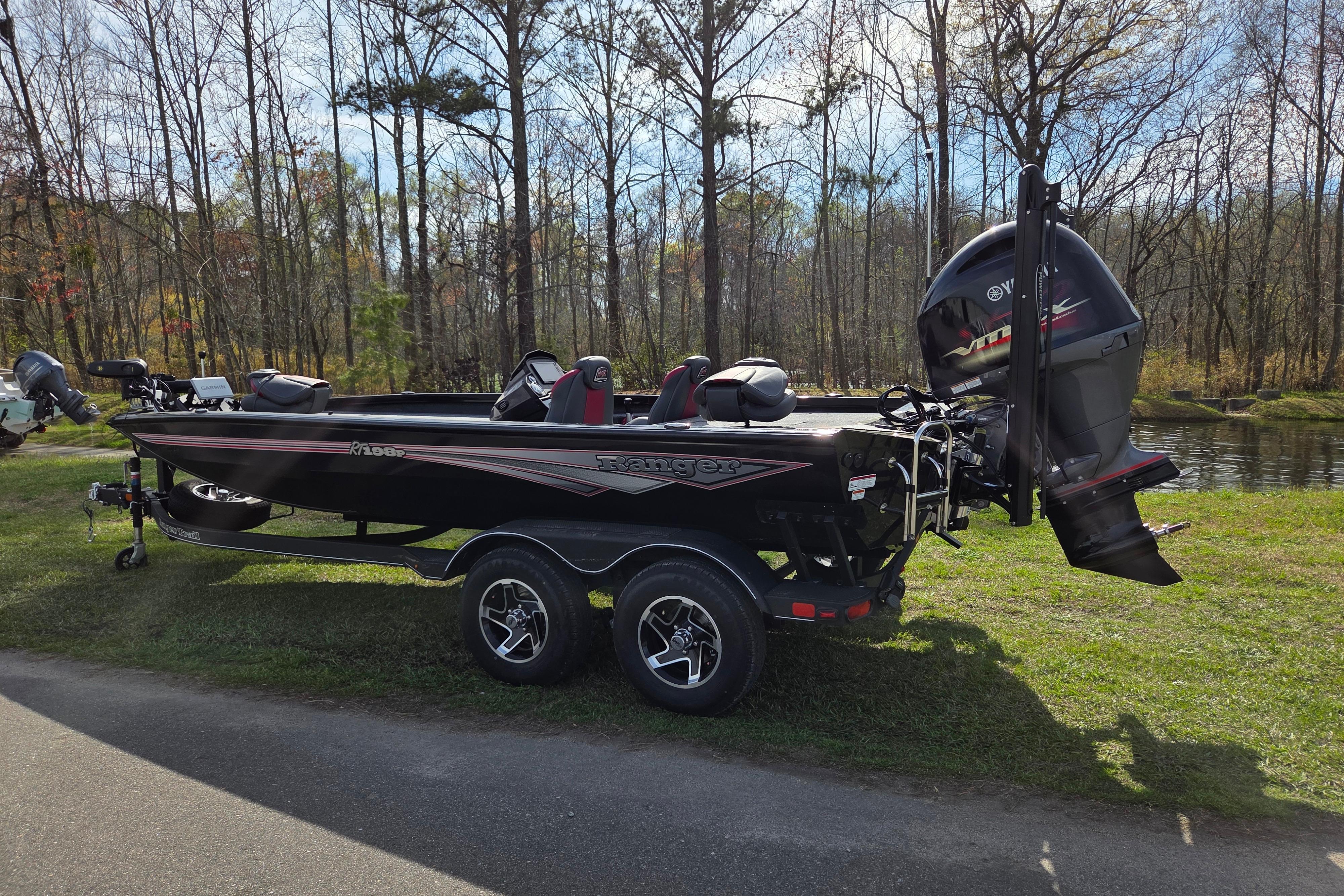 2026 Ranger RT198P boat parked outdoors on a trailer.