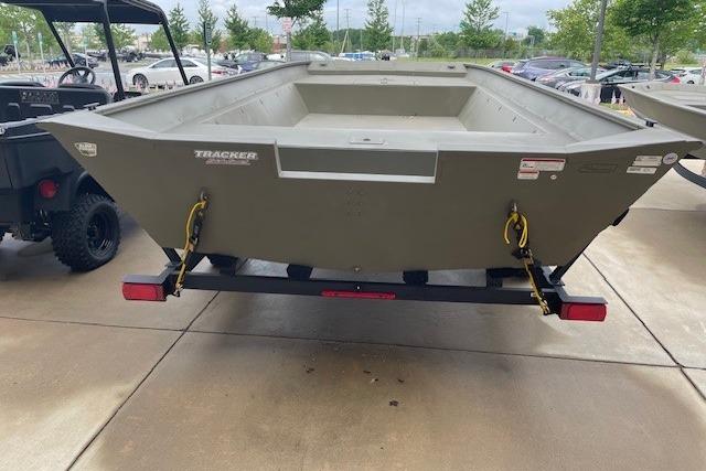 2025 Tracker Grizzly 2072 Utility boat on trailer, exterior view.
