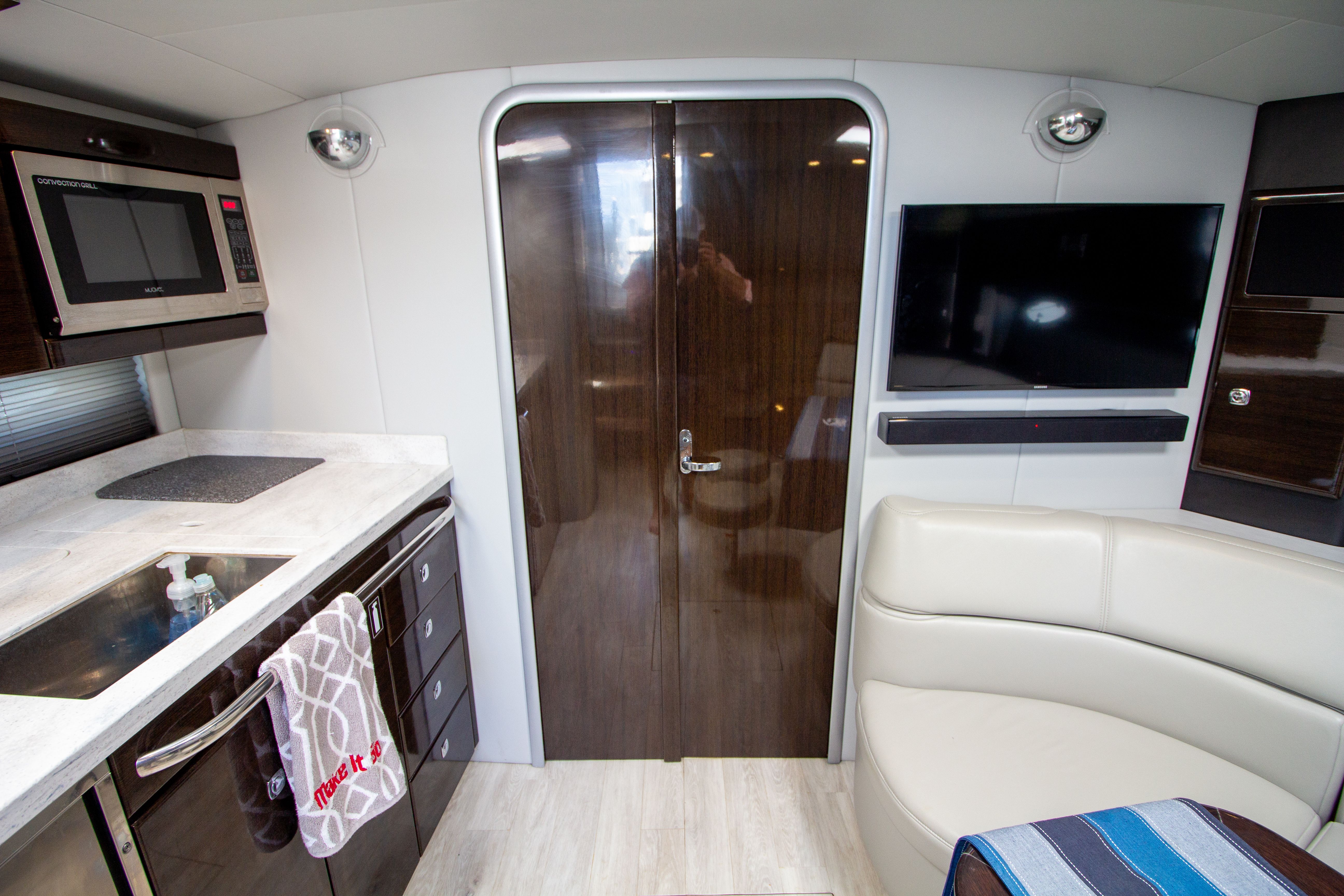Interior of a 2016 Formula 40 Performance Cruiser yacht.