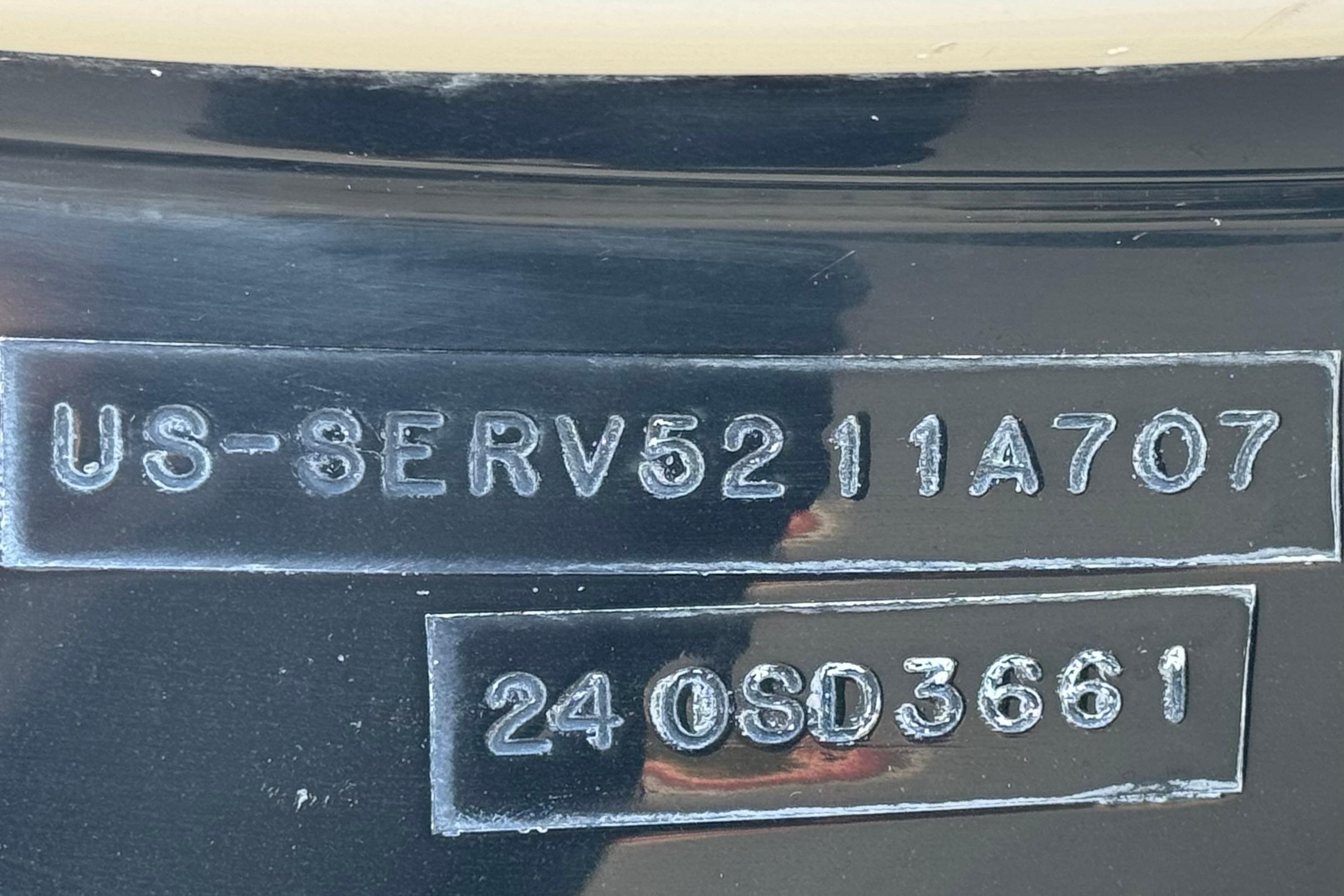 Hull identification number on a 2007 Sea Ray 240 Sundeck boat.