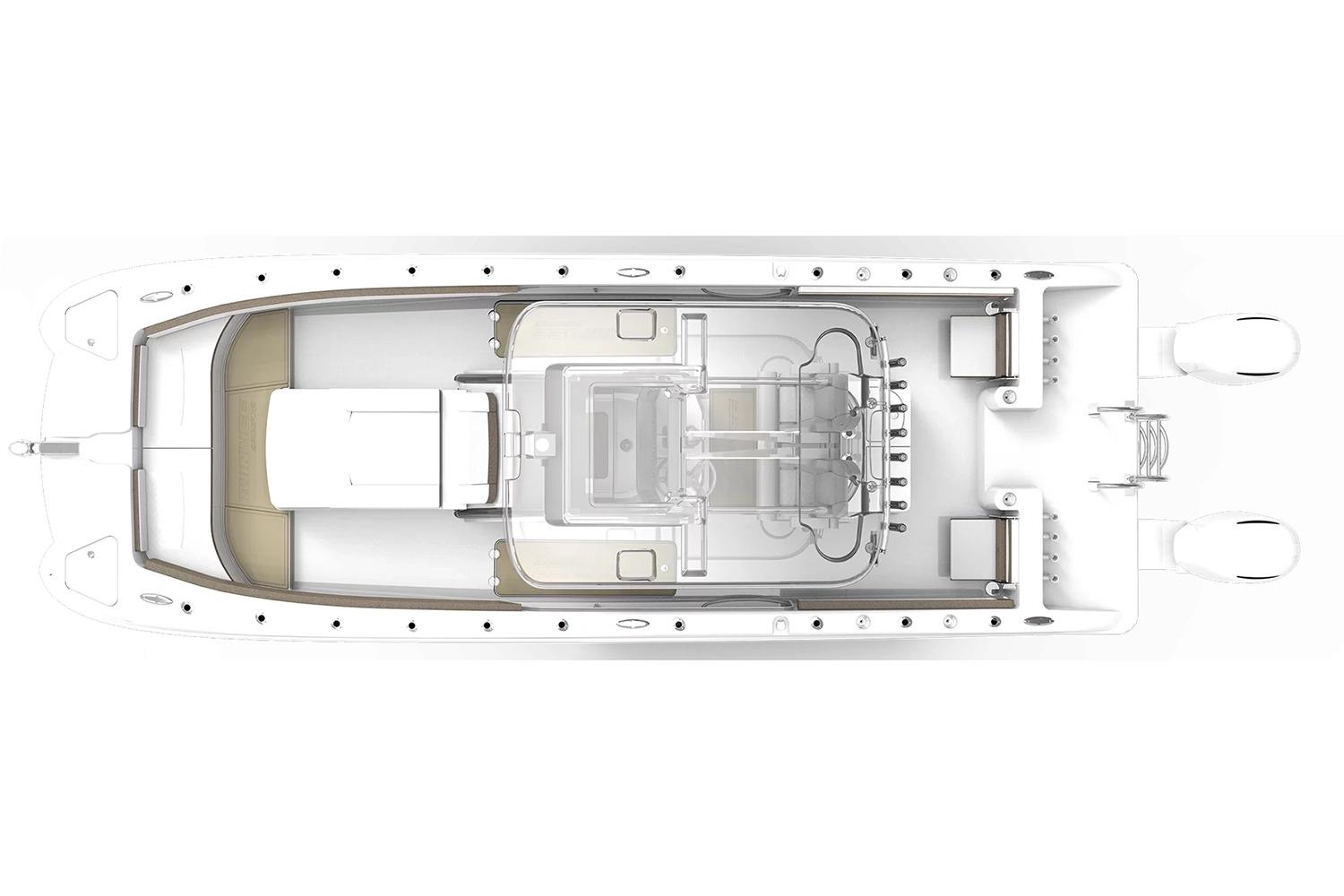 Manufacturer Provided Image: Top view of 2026 Twin Vee 280 GFX2 CC boat, showcasing spacious deck layout.