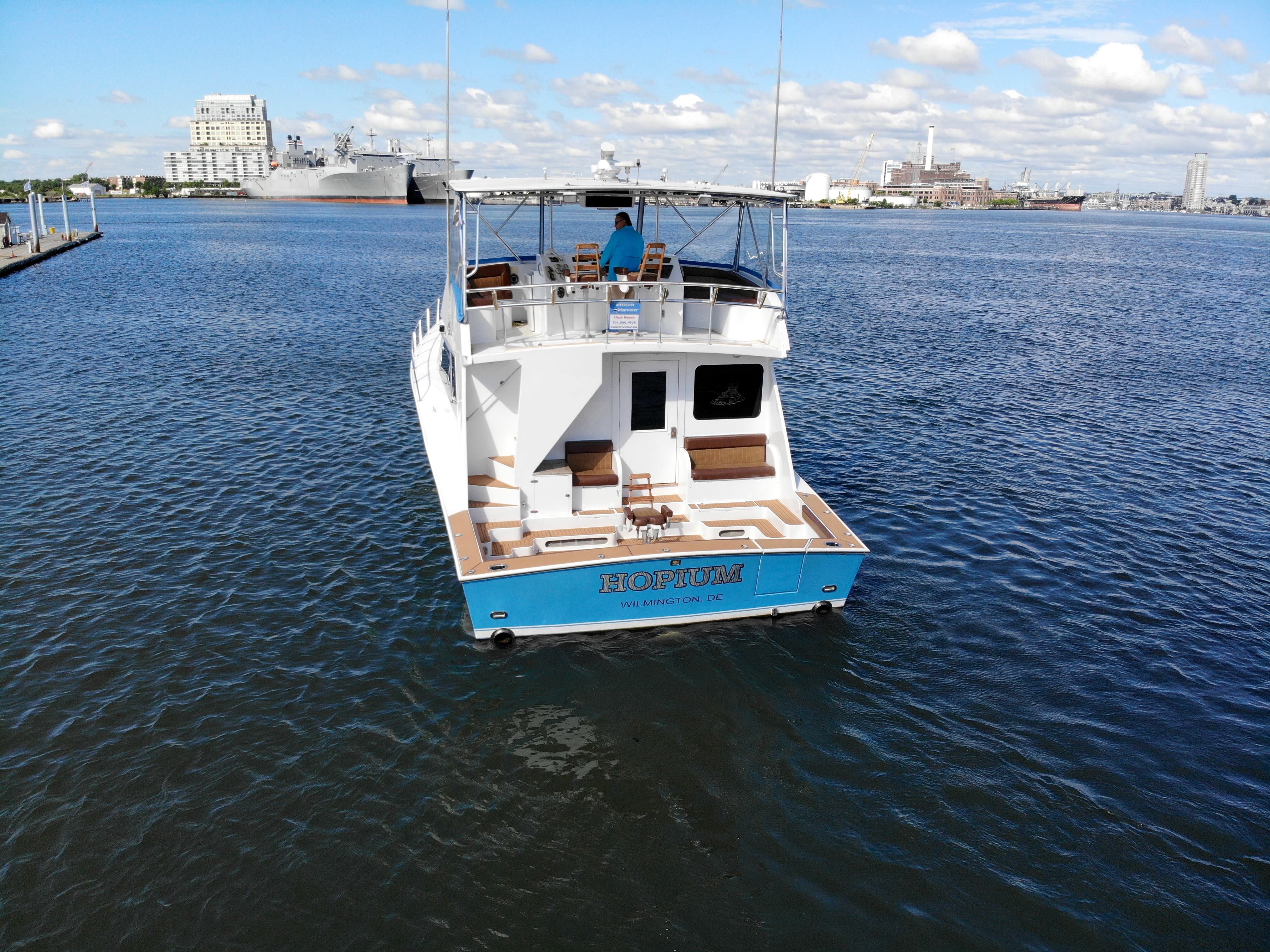 2004 Chesapeake boat "Hopium" on open water.