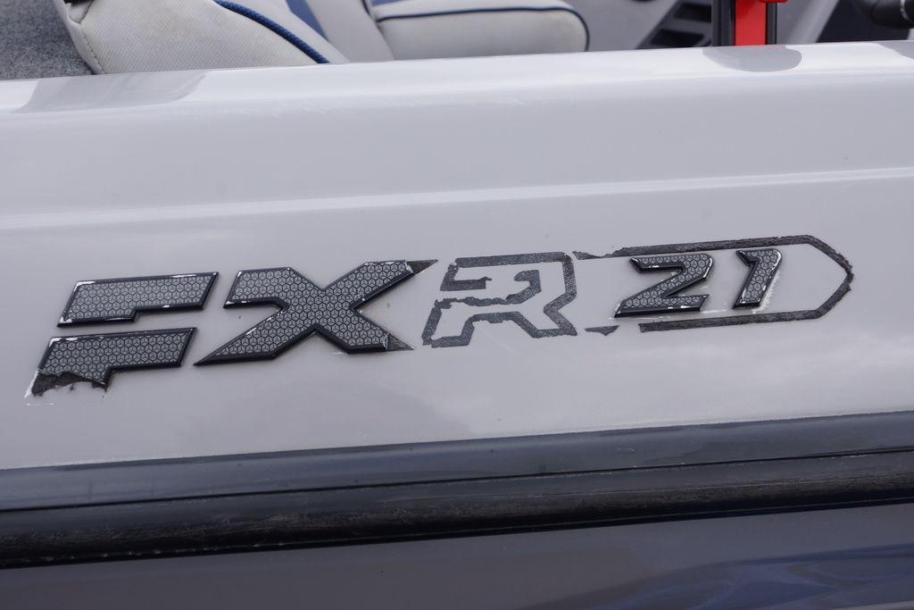 2020 Skeeter FXR21 Limited boat logo on white surface.