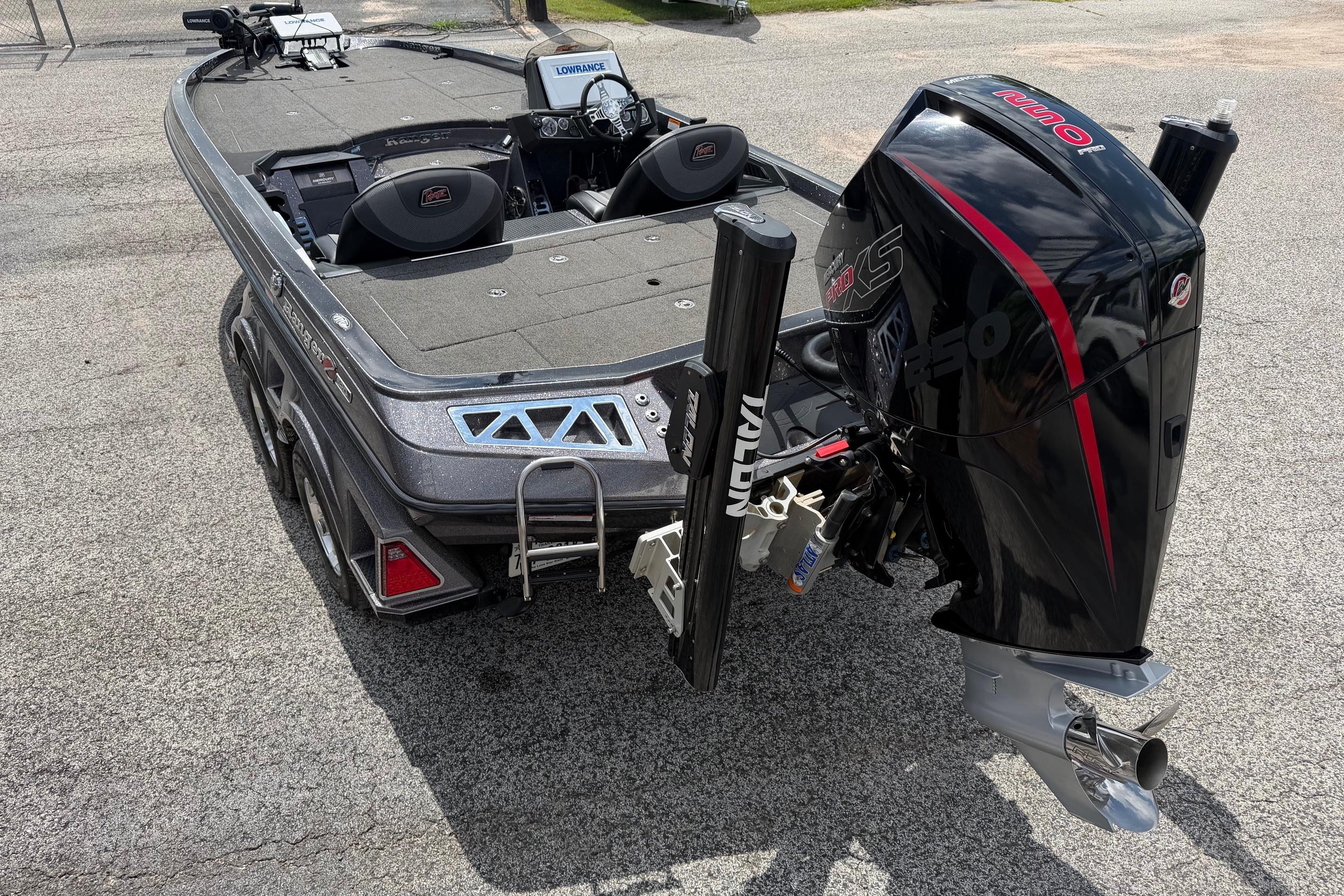 2020 Ranger Z520L boat with powerful outboard motor and advanced fishing equipment.