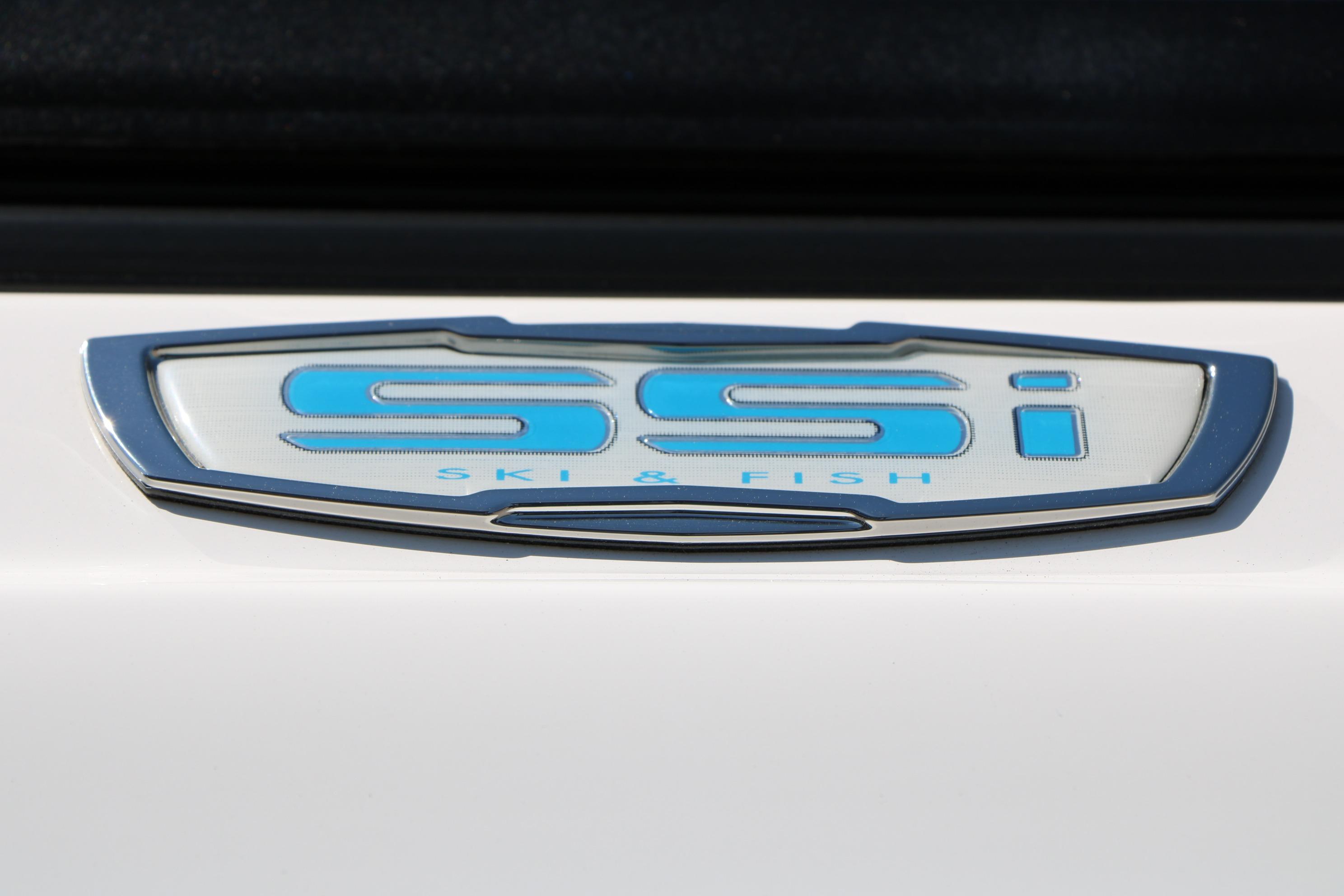 2025 Chaparral 21 SSi Ski & Fish emblem with blue lettering on a white background.