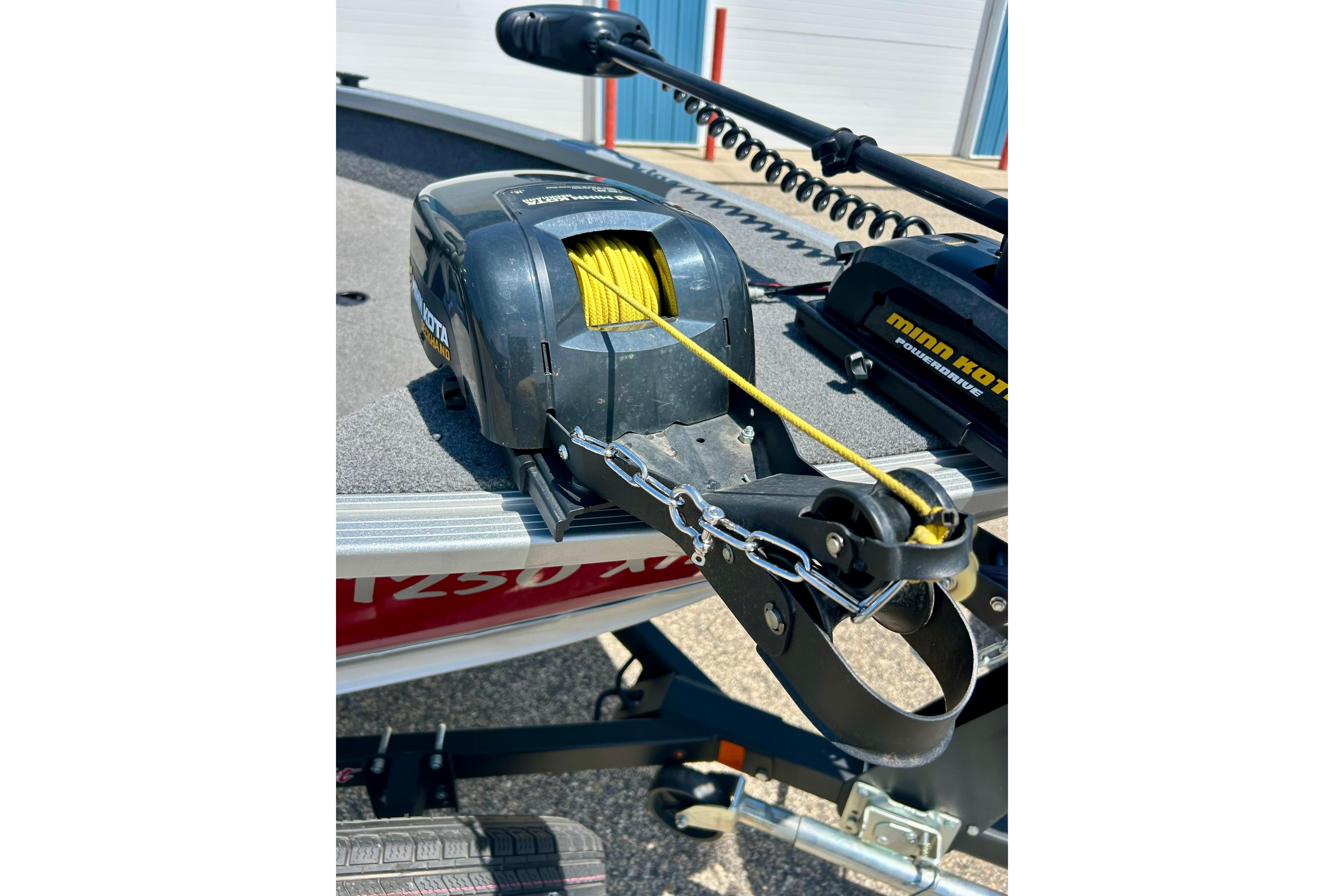 2019 Alumacraft Classic 165 Sport boat with Minn Kota trolling motor.