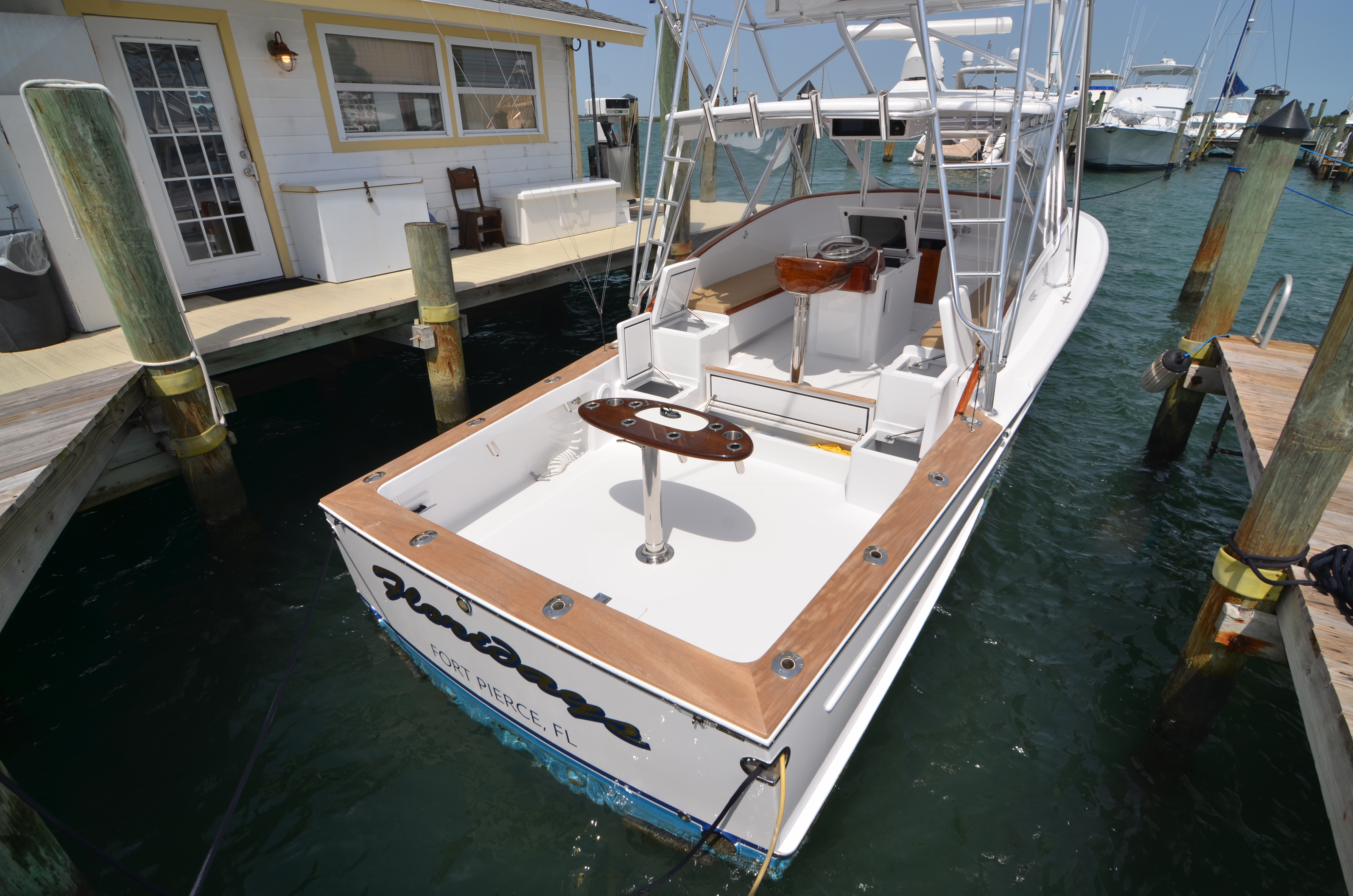 1993 Gamefisherman Open boat docked in Fort Pierce, FL.