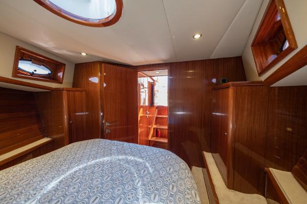 Luxurious cabin interior of 2023 Vento V40 Retro Classic Open yacht.