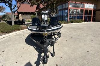 2026 Nitro Z17 boat parked outdoors near a building.