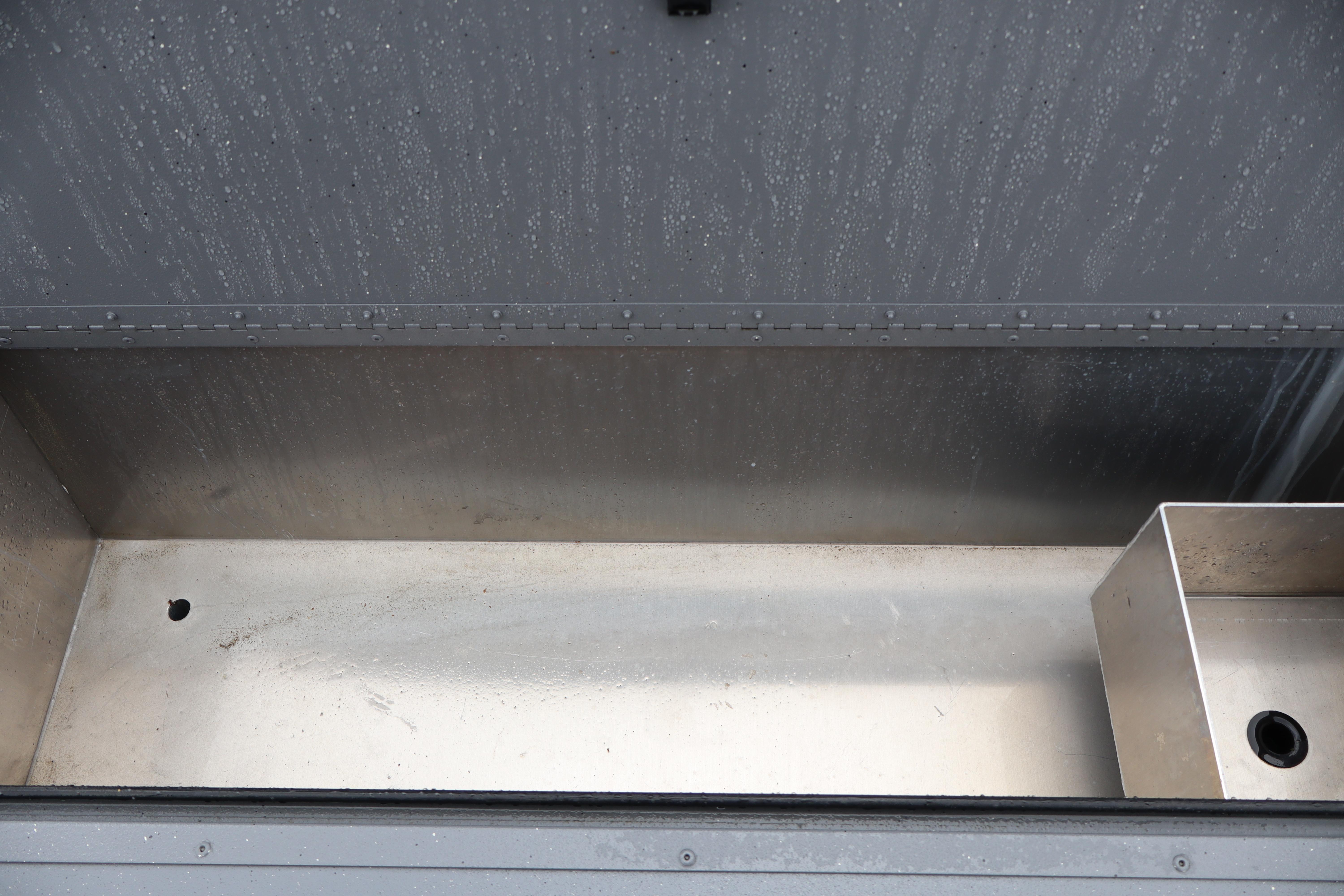 Interior view of Alumaweld Horizon 24 boat storage compartment, 2026 model.