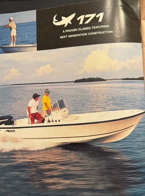 Mako 171 Center Console boat on calm water, 2006 model.