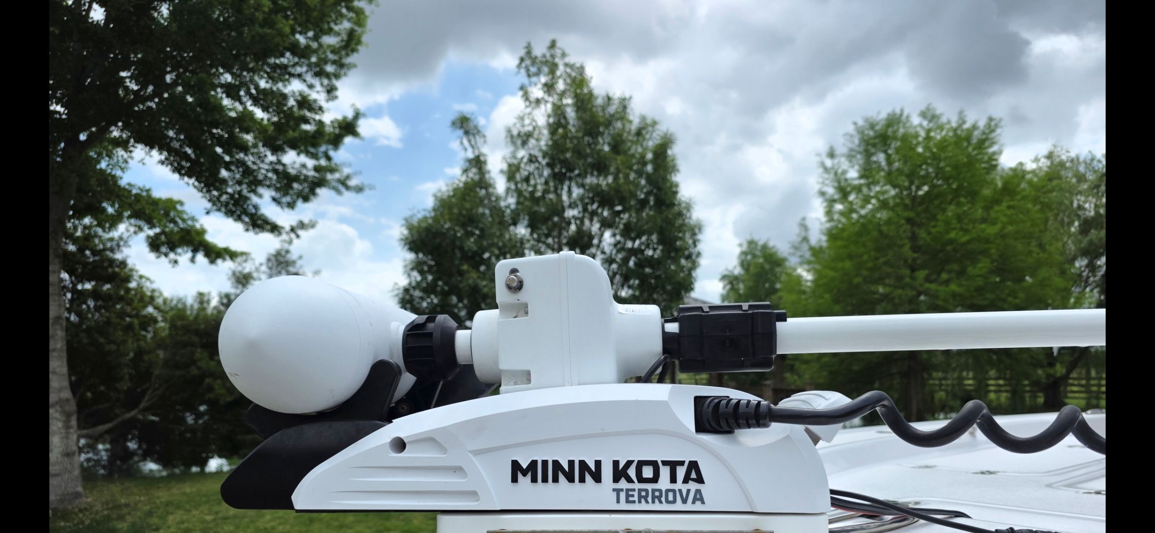 Minn Kota Terrova on Sportsman Masters 247 Bay Boat, 2023.