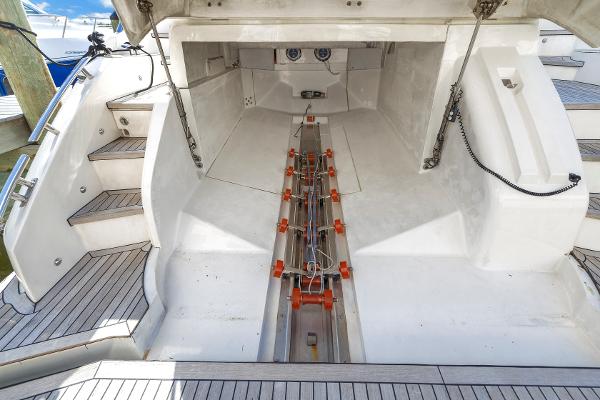 Interior view of a 2013 Princess V57 yacht.