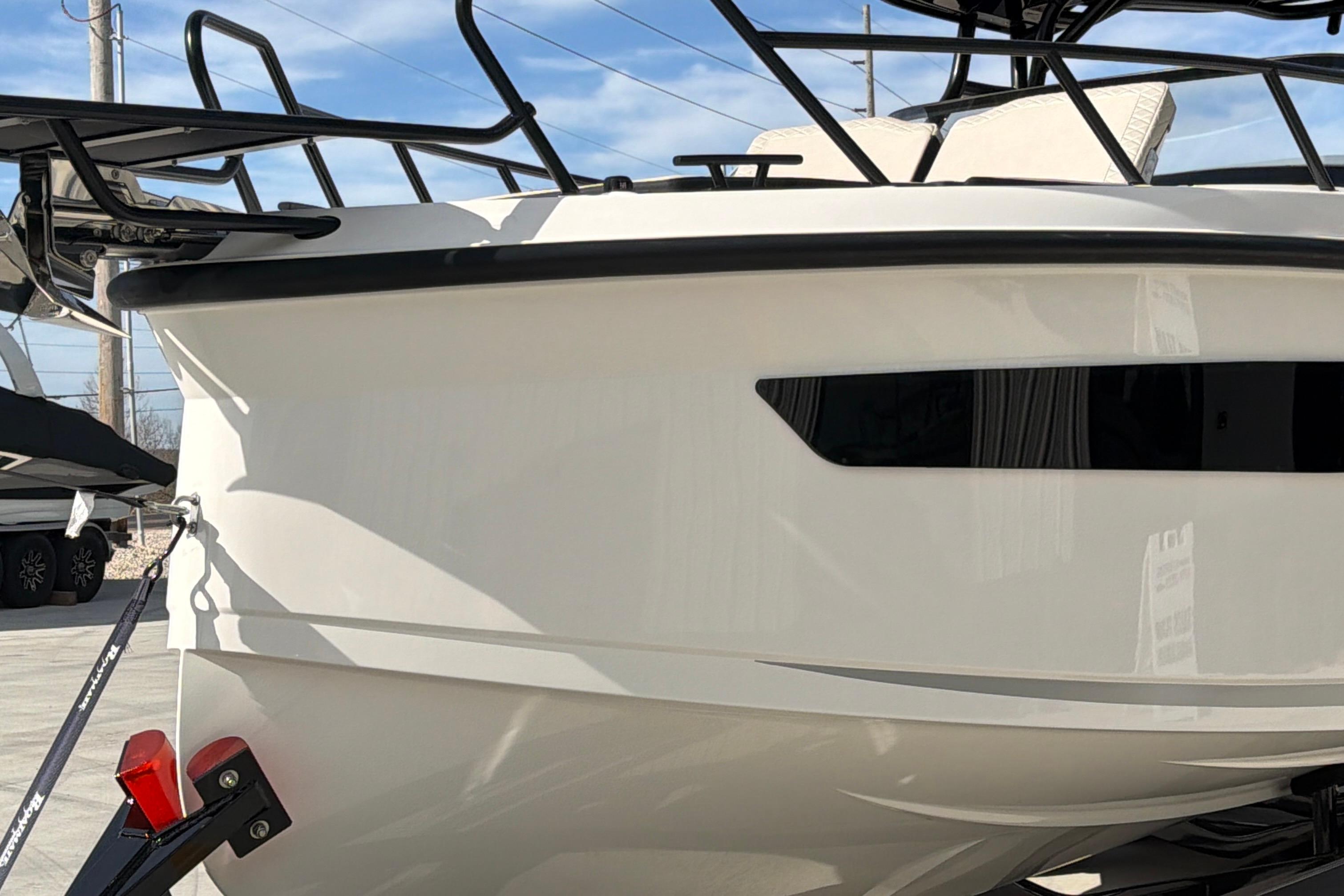 Navan S30 2026 boat front view with sleek design and modern features.