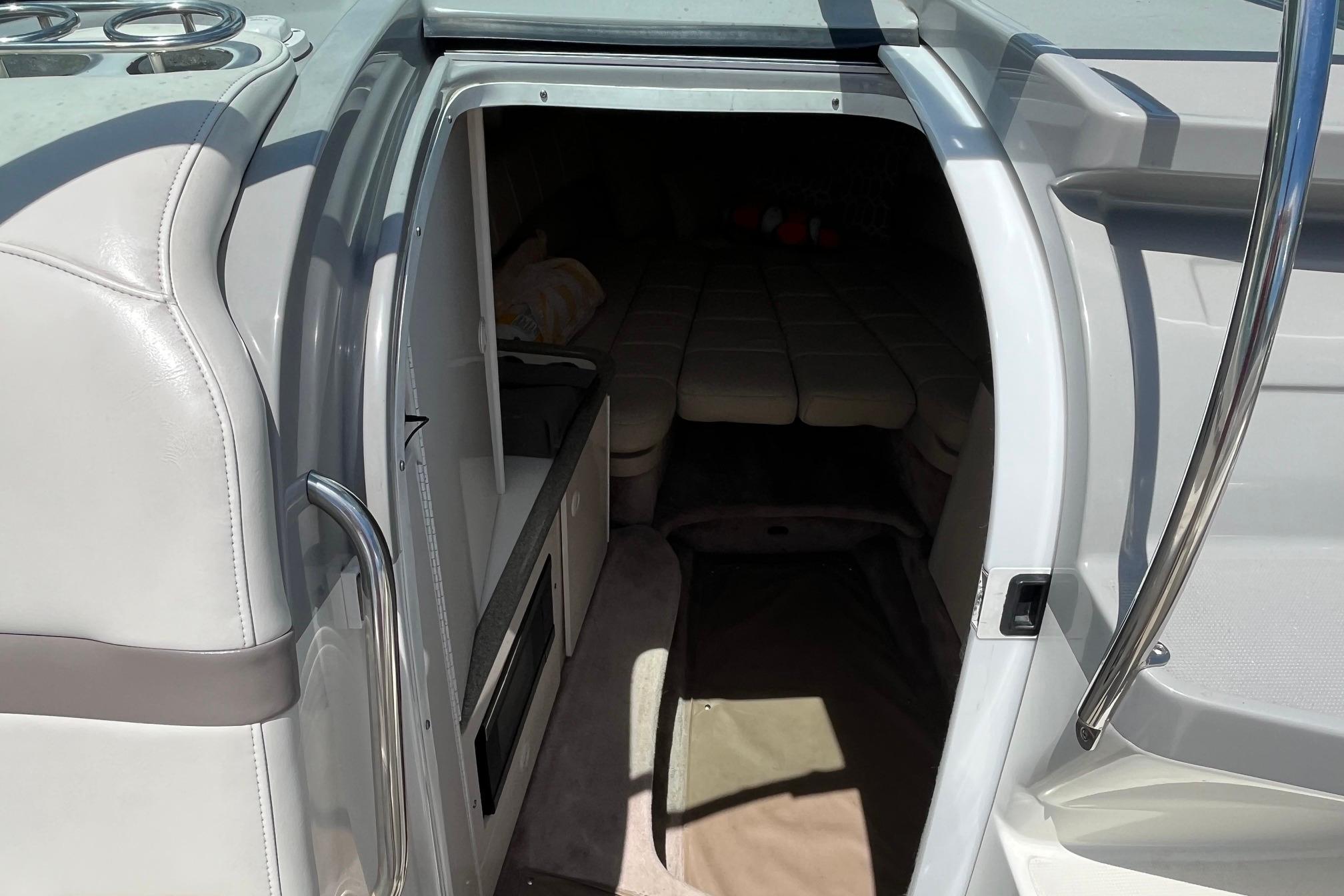 Interior cabin view of a 2002 Formula 330 Sun Sport boat.