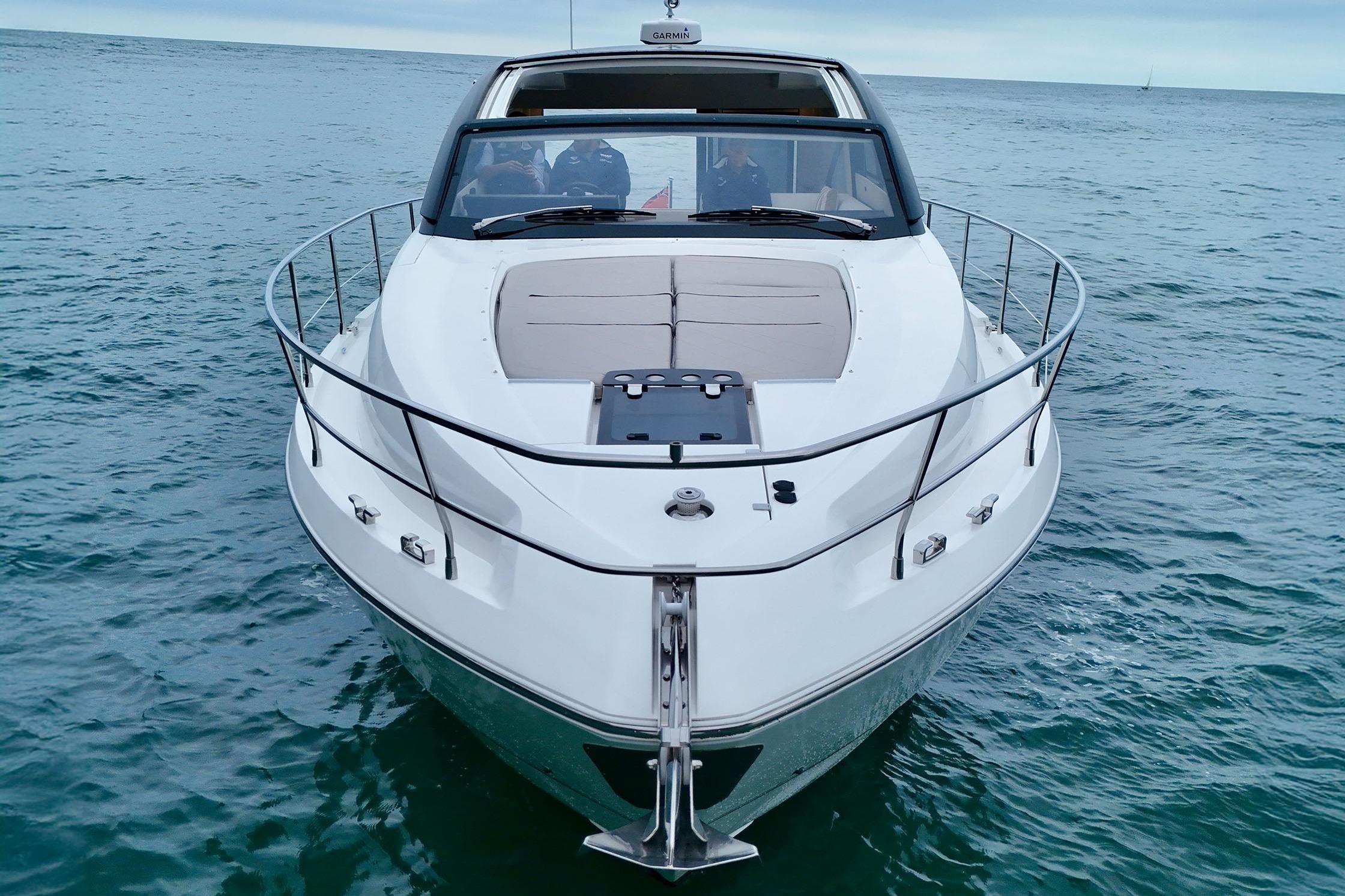 2022 Fairline Targa 50 GT luxury yacht cruising on open sea.