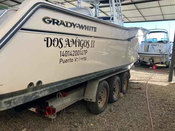 2006 Grady-White Bimini 306 boat, "Dos Amigos II," in Puerto Vallarta storage.