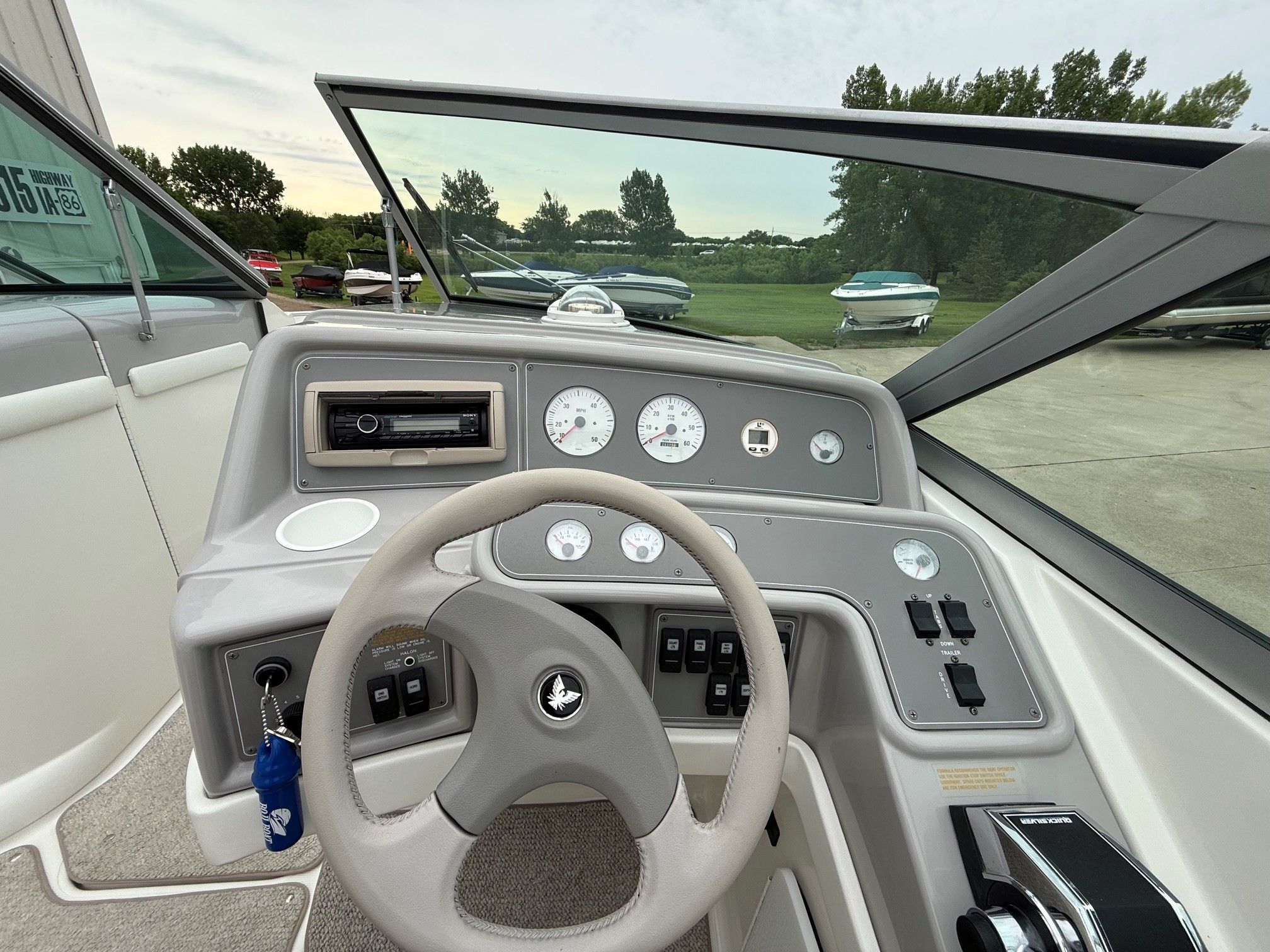 Interior view of a 1998 Formula Thunderbird boat.