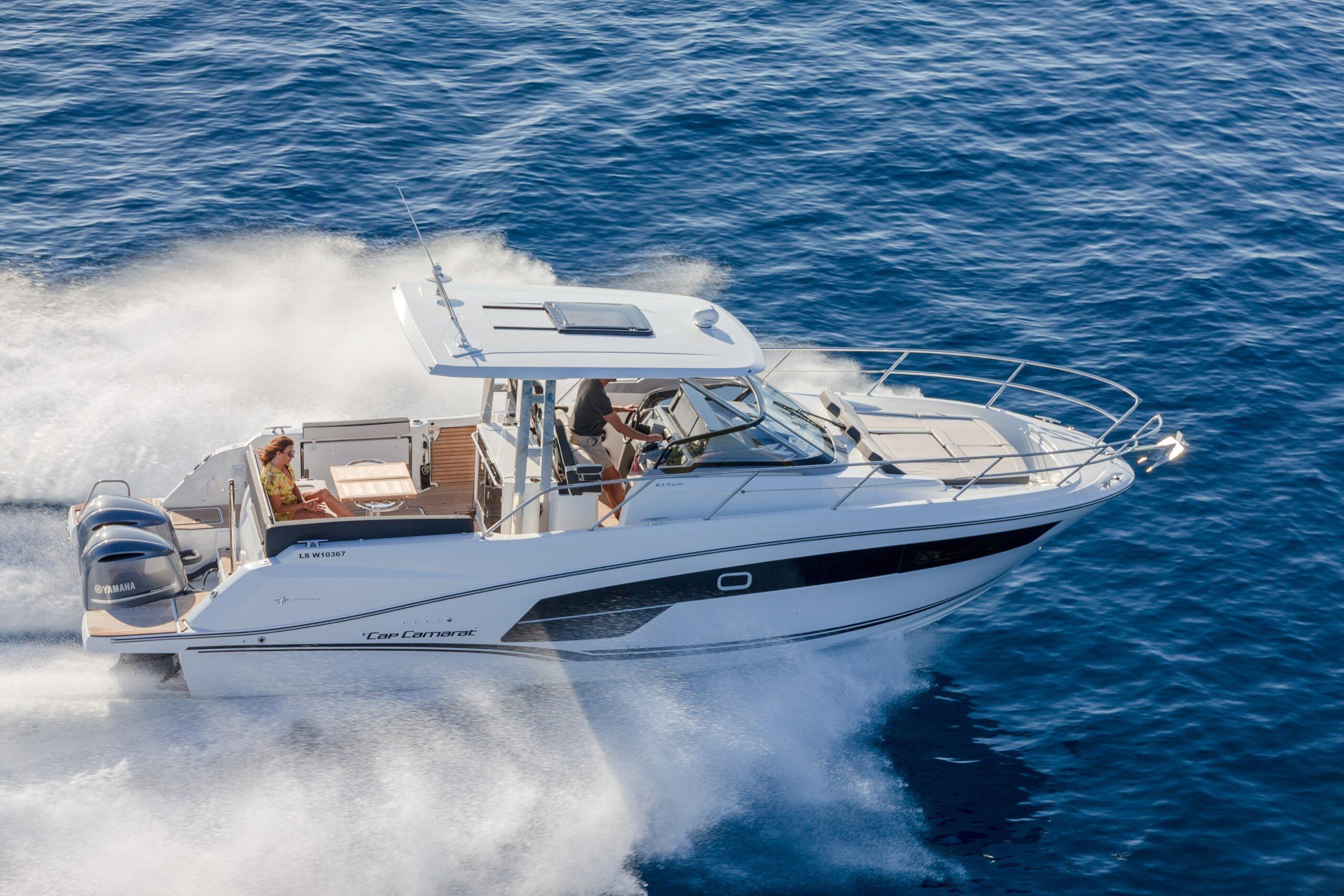 2024 Jeanneau Cap Camarat 10.5 WA Series2 cruising on open water.