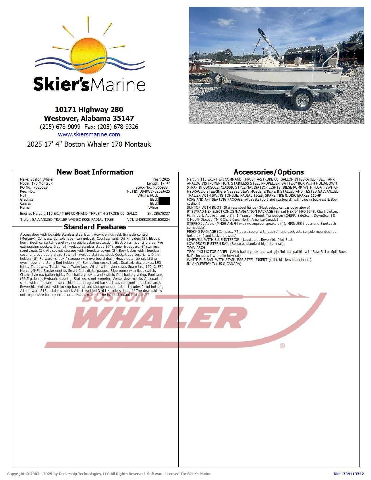 2025 Boston Whaler 170 Montauk - 2
