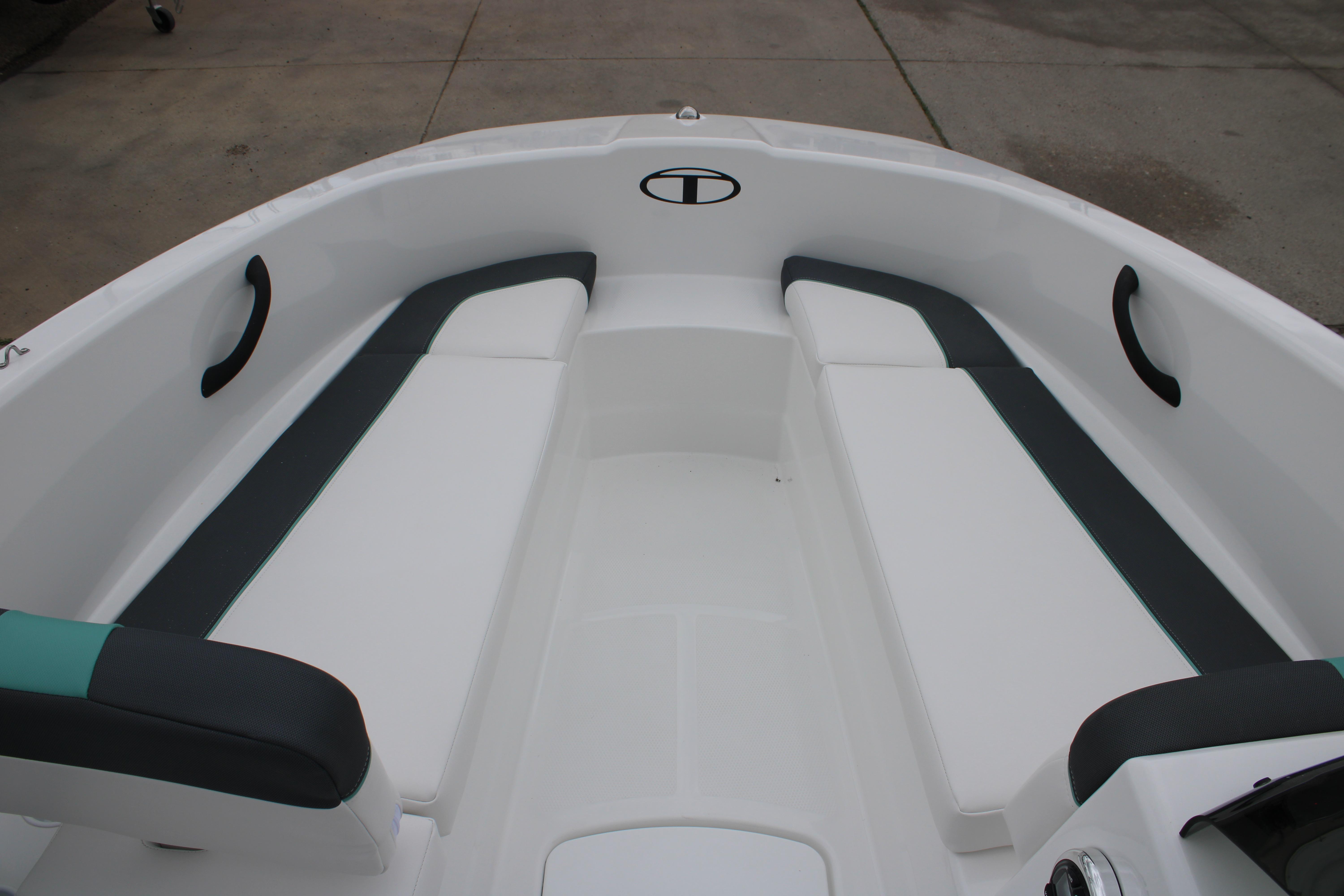 2026 Tahoe T16 boat interior with sleek seating and modern design.