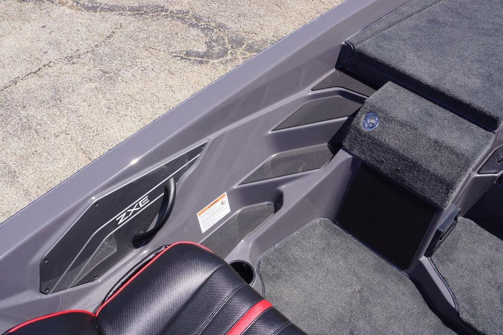 Interior of 2026 Skeeter ZXE21 boat with sleek design and comfortable seating.