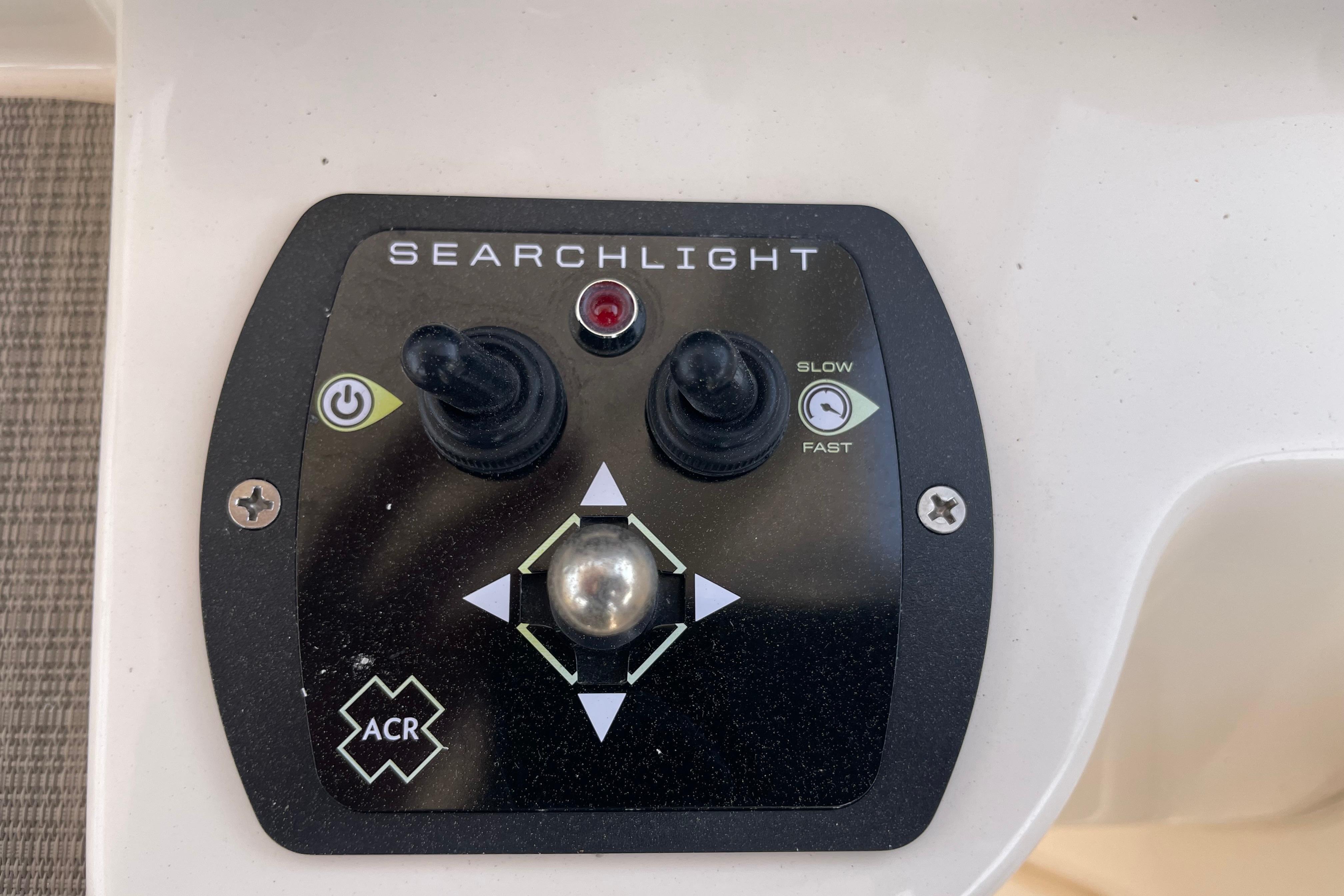 Searchlight control panel on 2024 Grady-White Adventure 218 boat.