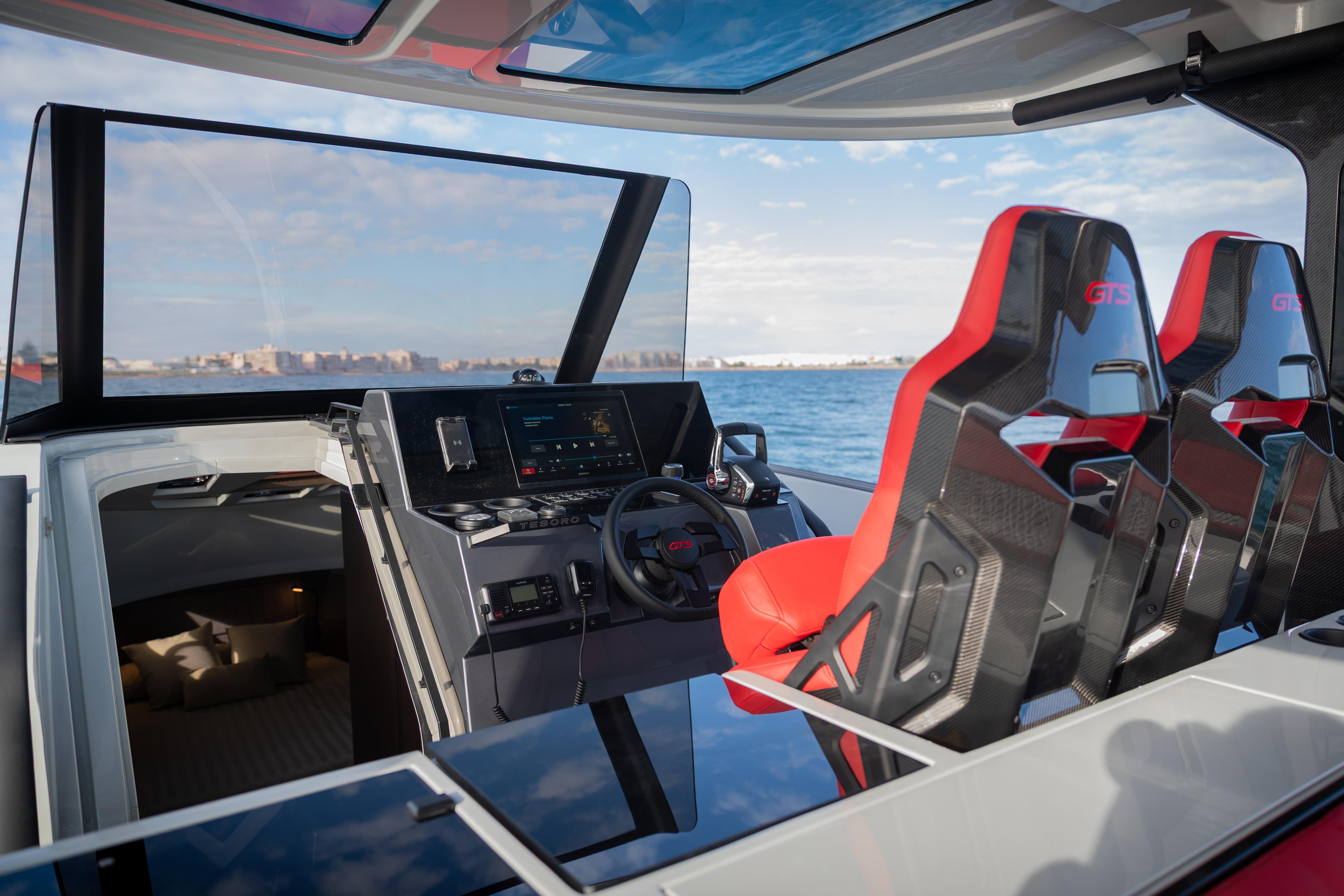 Interior of 2026 Tesoro 40 GTS with modern seats and controls.