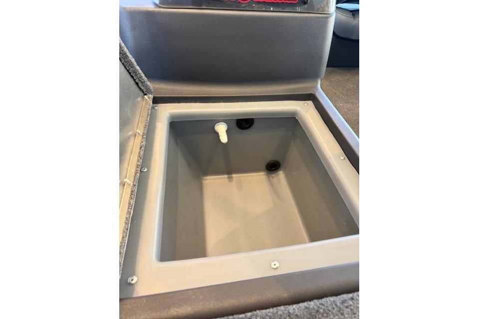 Livewell compartment in 2025 Tracker Bass Tracker Classic XL boat.