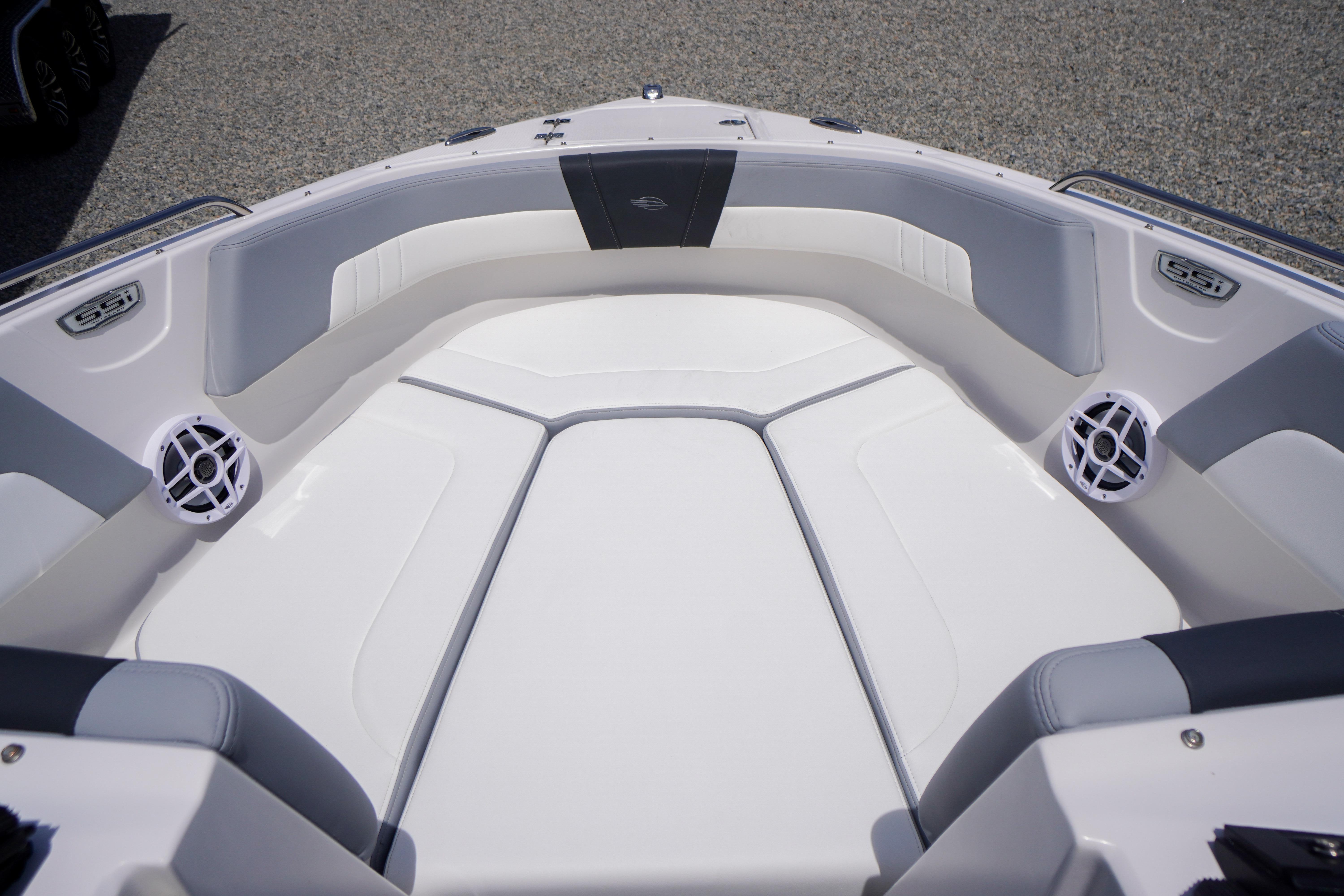 2026 Chaparral 23 SSi OB boat interior with spacious seating and modern design.