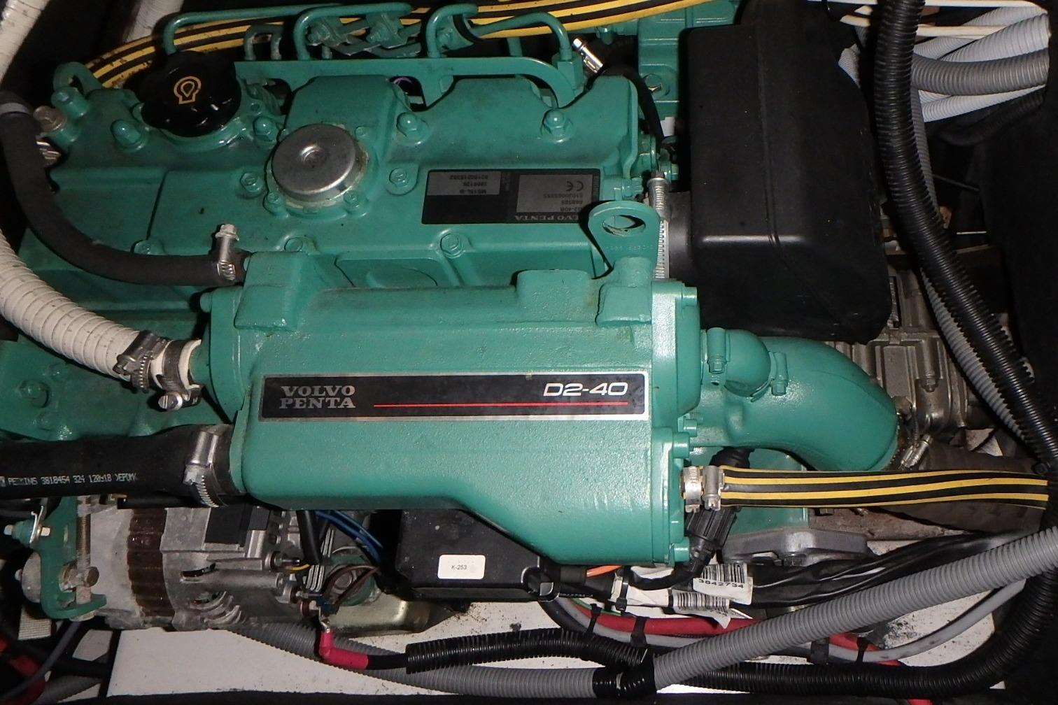 Volvo Penta D2-40 engine in a 2009 Feeling 39 DI sailboat.