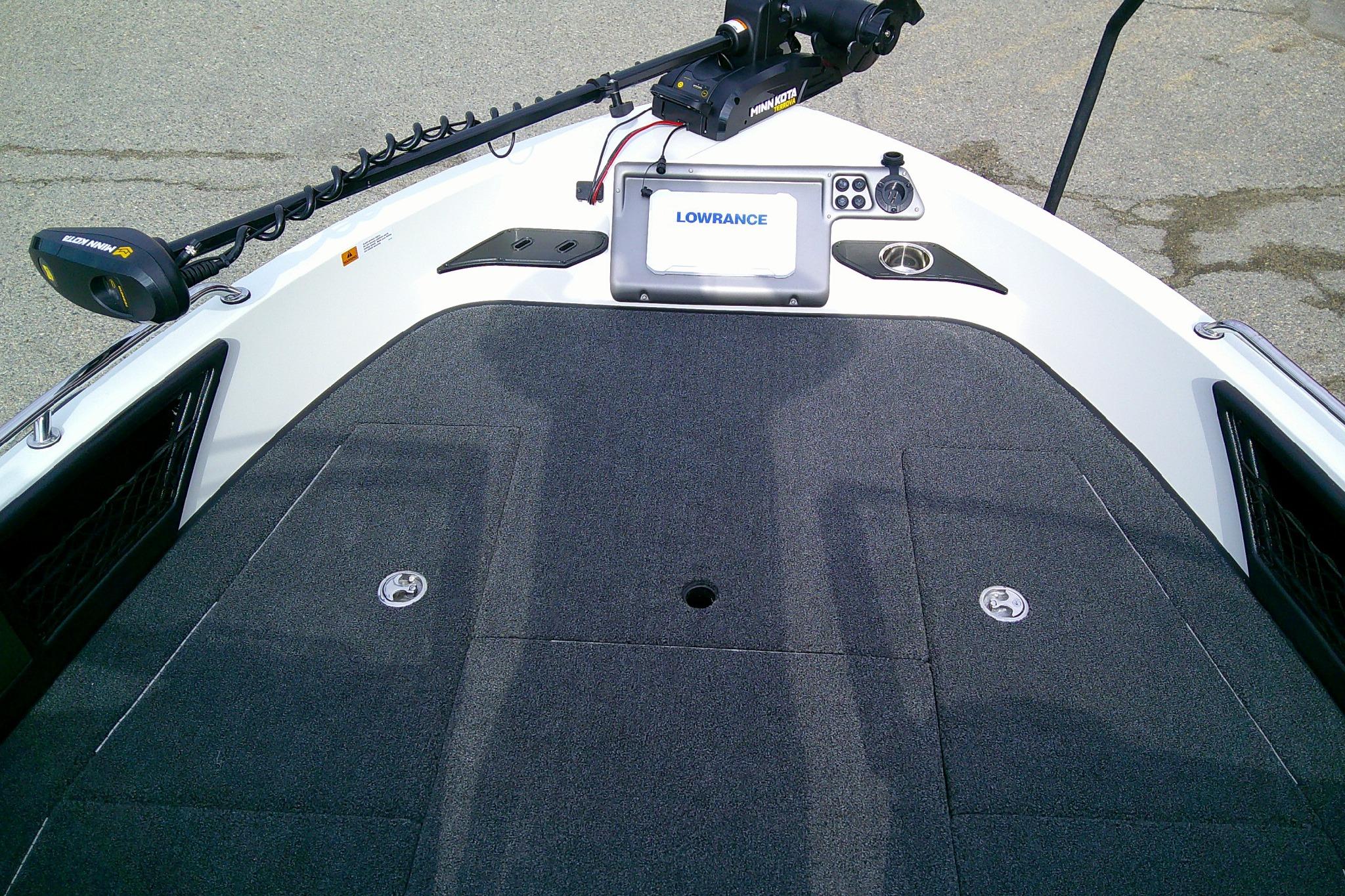 2026 Ranger 1880MS boat deck with Lowrance system and Minn Kota trolling motor.